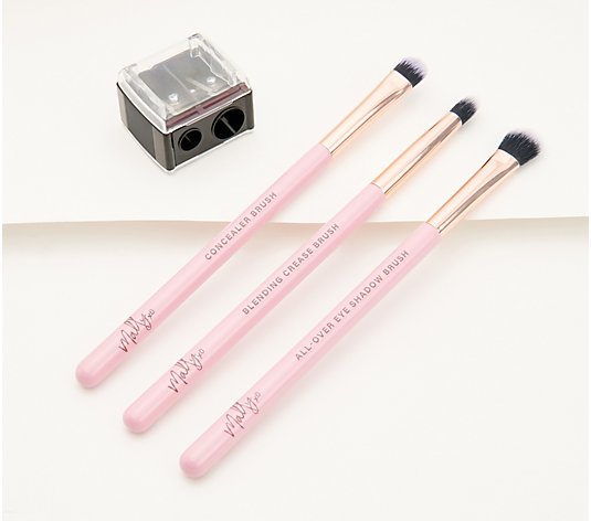 Mally 3-Piece Eye Brush Collection with Sharpener