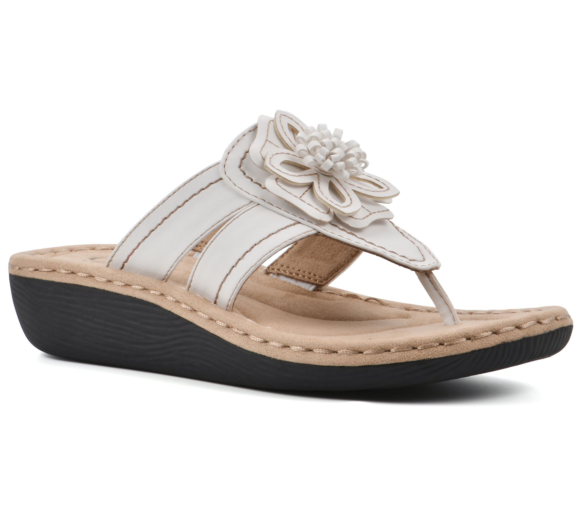 Cliffs by White Mountain Floral Thong Sandals -Carnation
