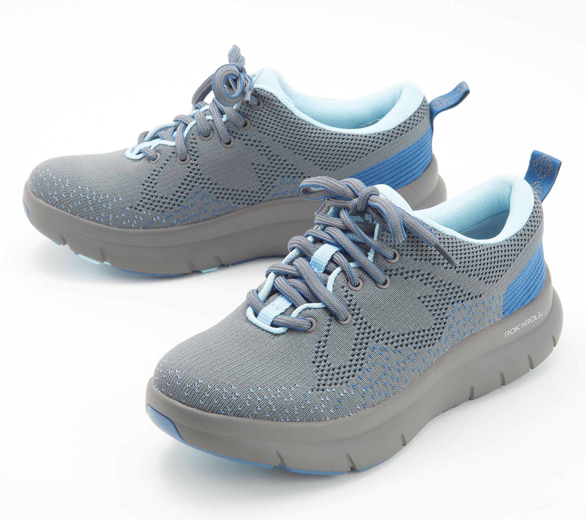 "As Is" Alegria Knit Lace-Up Sneakers - Roll On