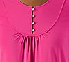 "As Is" Susan Graver Weekend Cool Touch Elbow Sleeve Henley Top, 3 of 3