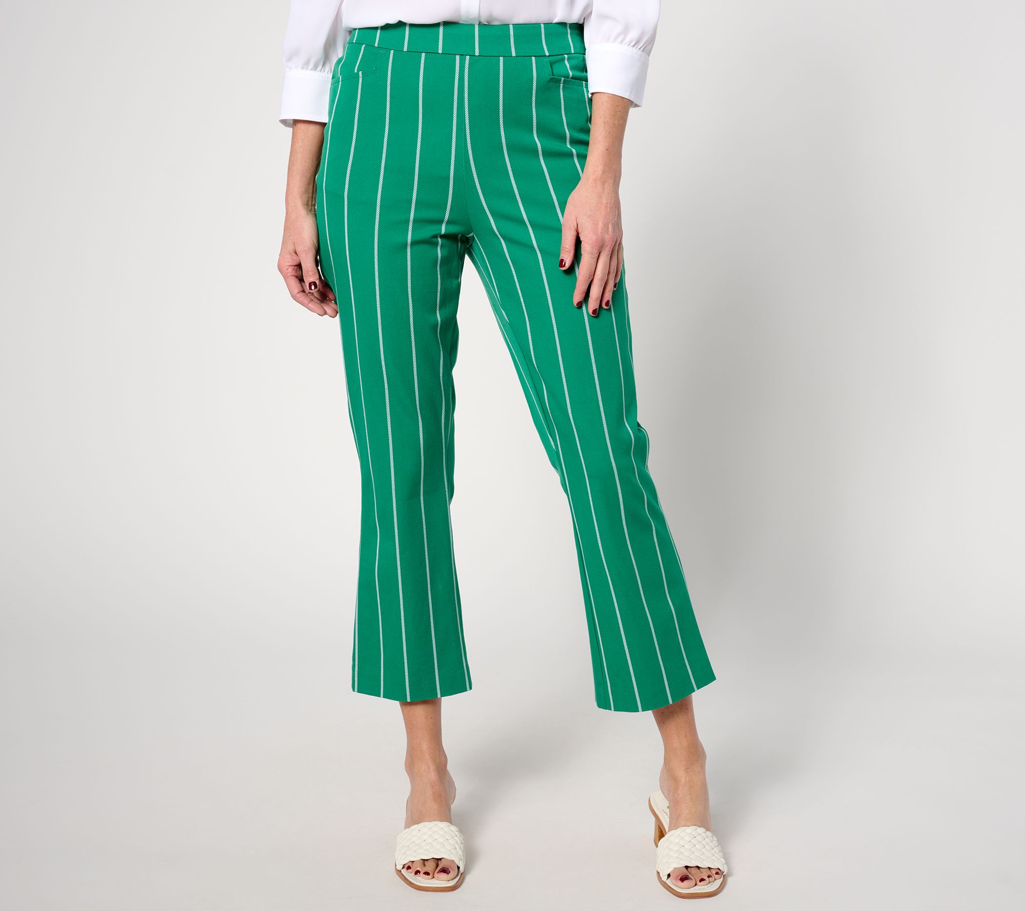 Isaac Mizrahi Live! Tall 24/7 Stretch Baby Bootcut Crop Pants