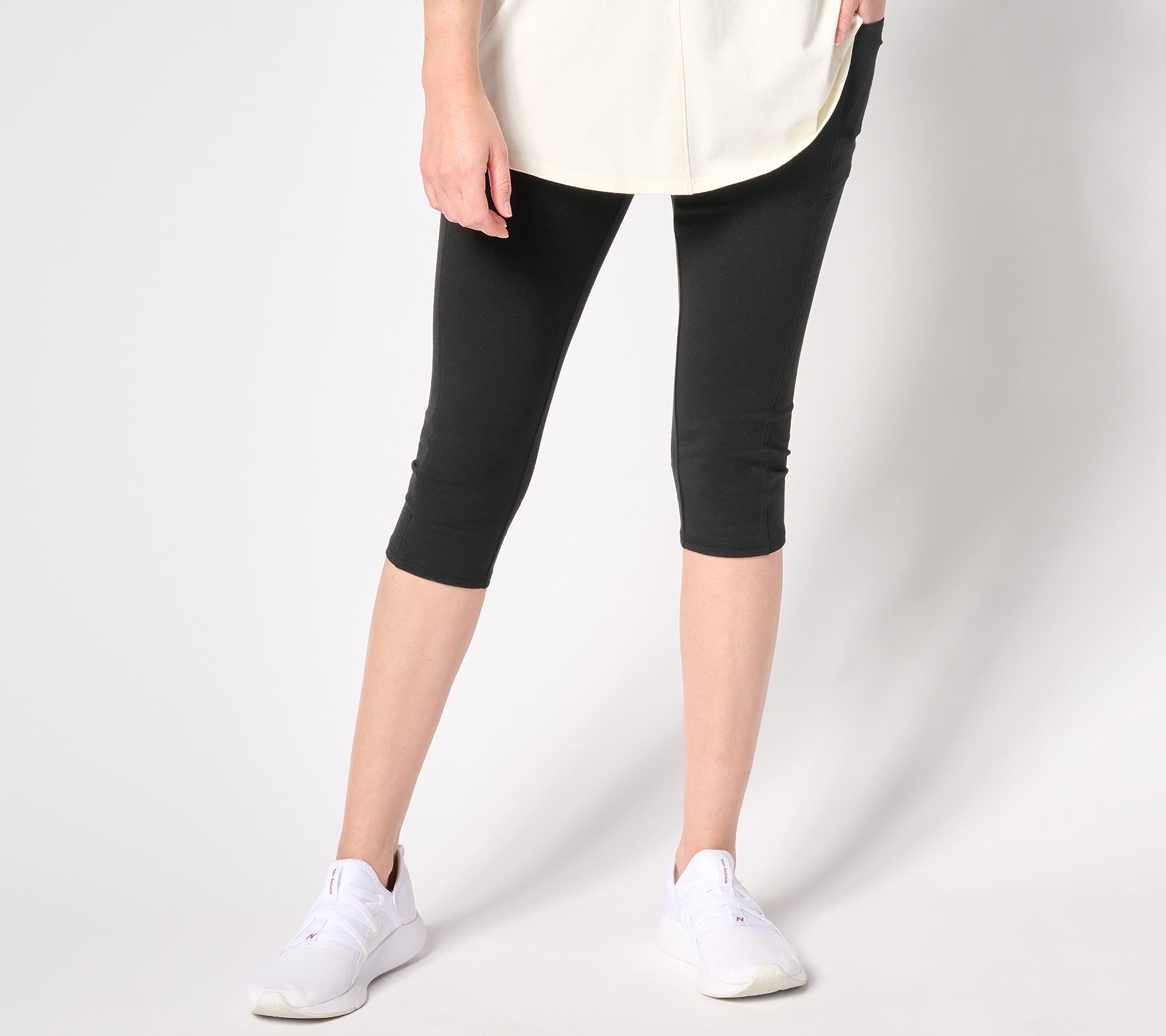 Denim & Co. Active Petite Duo Stretch Pull-On Legging with Ankle