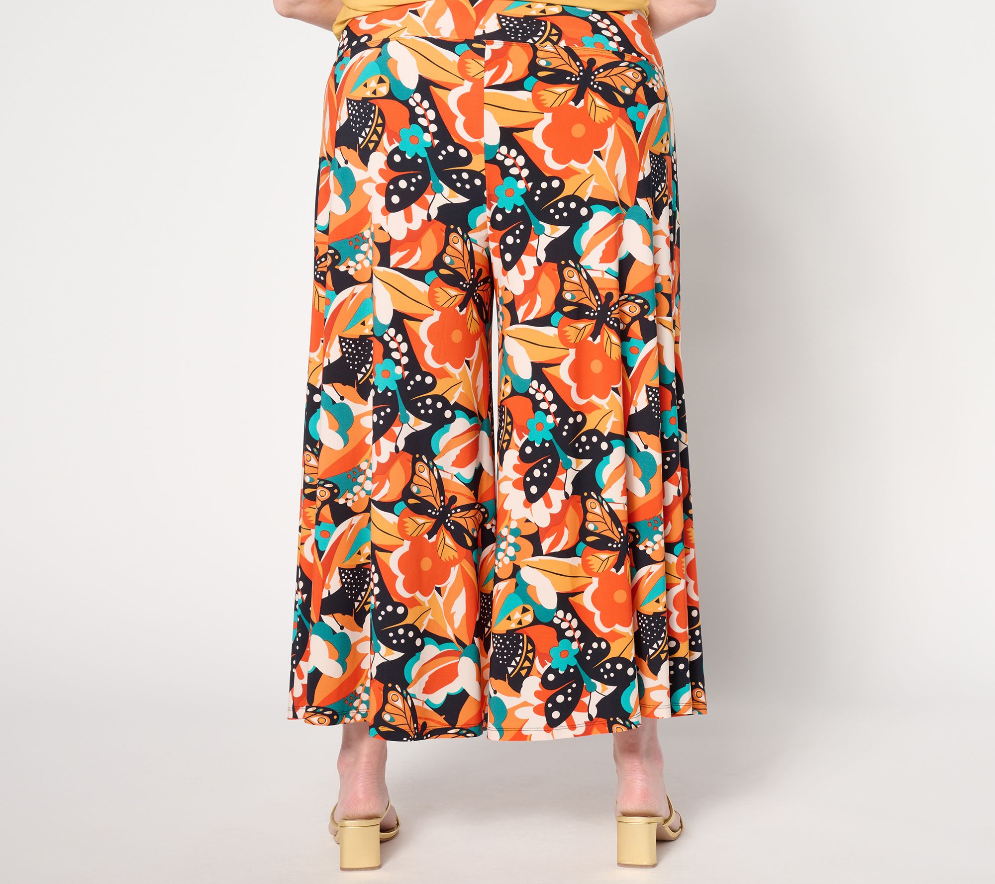 Attitudes by Renee Petite Como Jersey Flowy Crop Pants - QVC.com