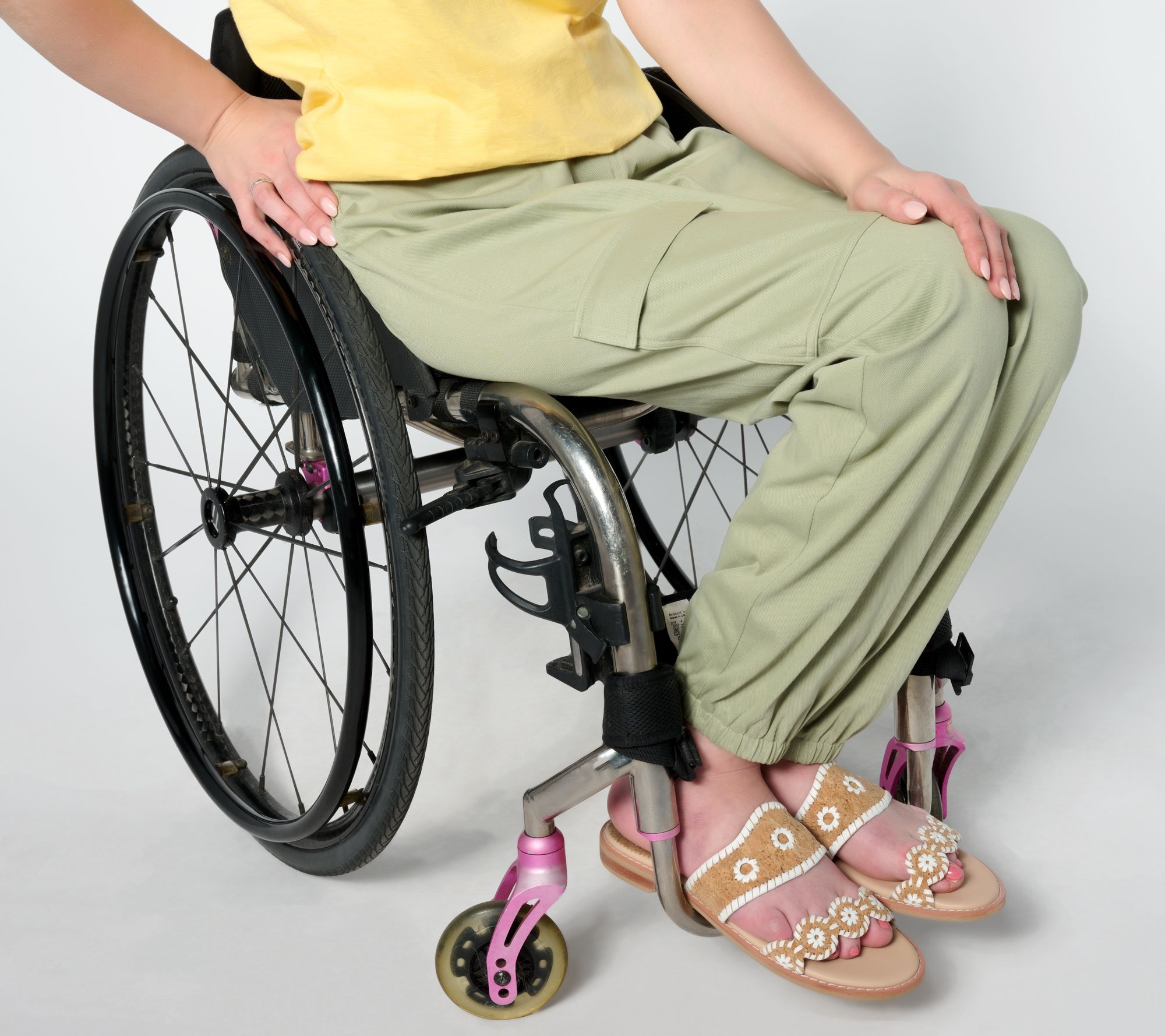 "As Is" Denim & Co. Adaptive Comfy Air Cargo Jogger Wheelchair Fit