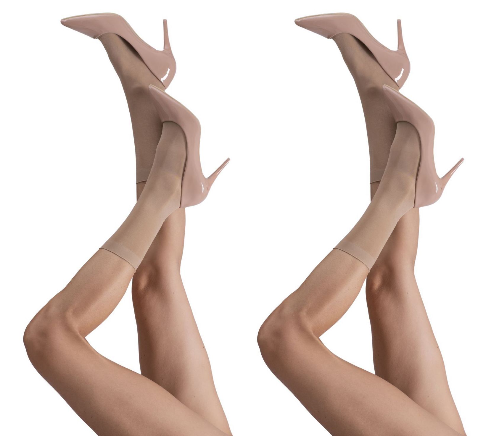 LECHERY Set of 2 Lustrous Silky Shiny SheerDress Socks