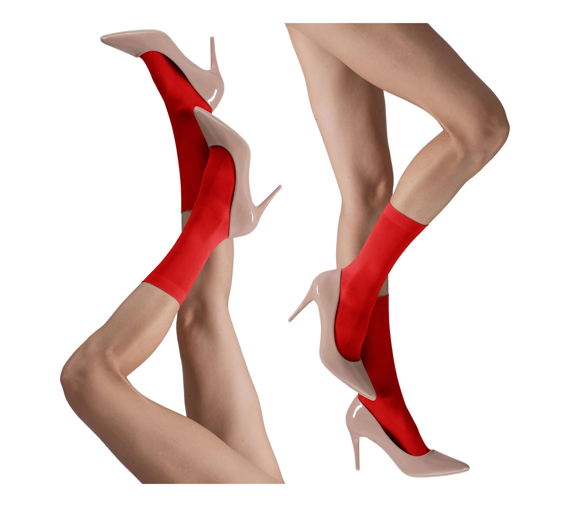 LECHERY Set of 2 Lustrous Silky Shiny SheerDress Socks