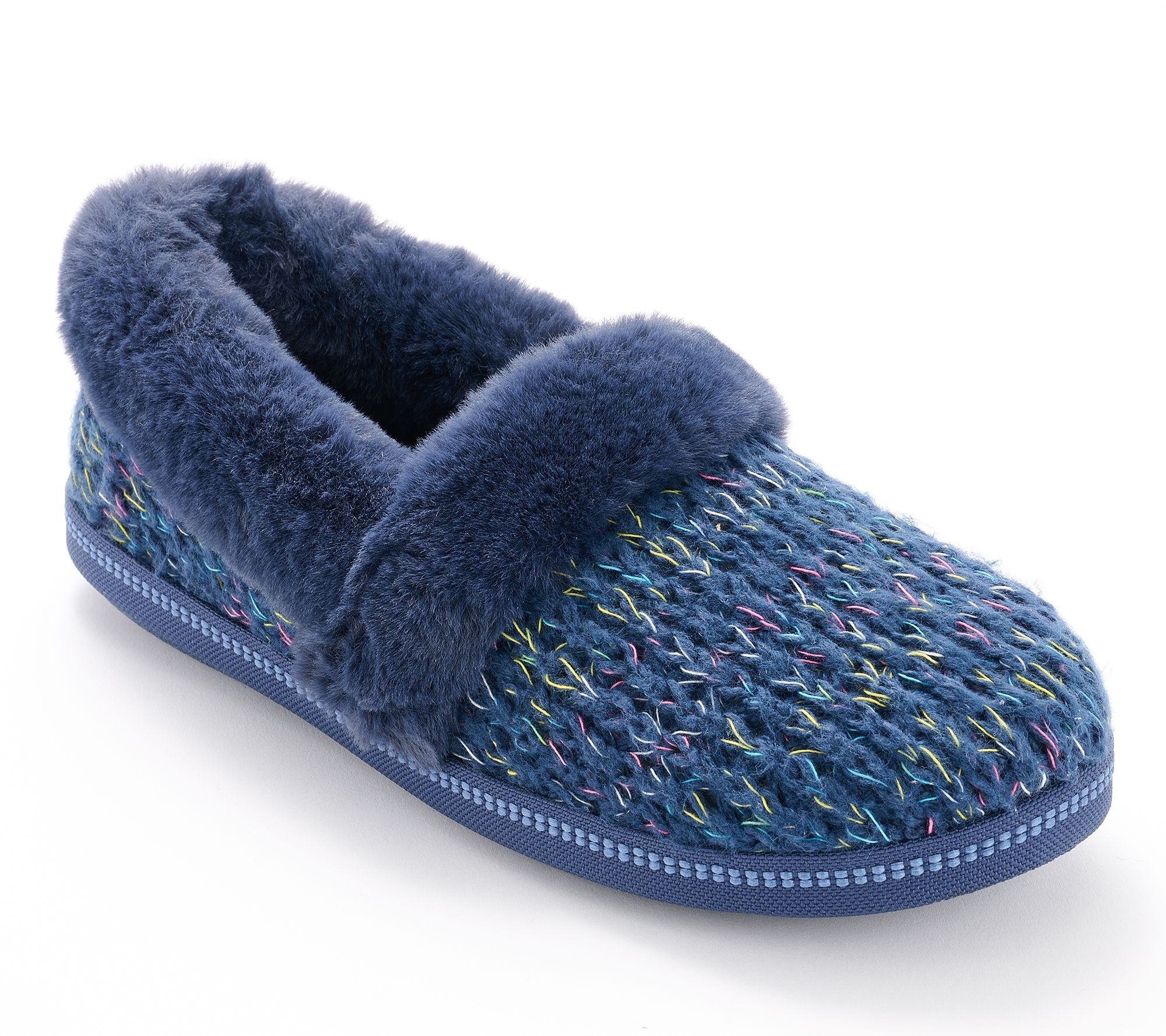 Skechers Cozy Lined Vegan Sweater Knit Slippers - Cozy Campfire