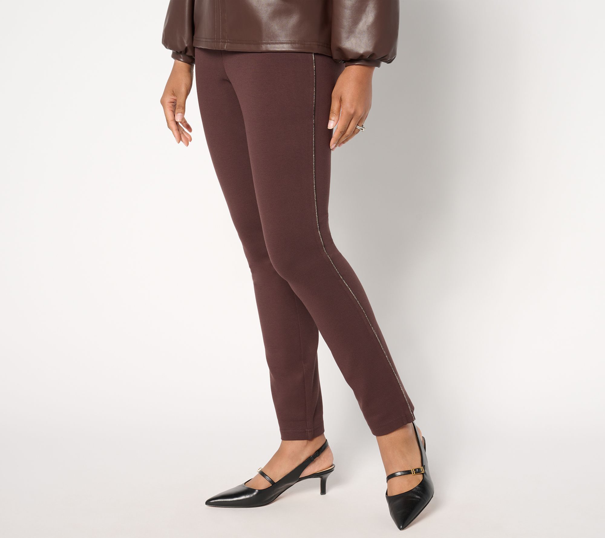 Jingle Belles by Kim Gravel Petite Ponte Bling Hollywood Waist Pant