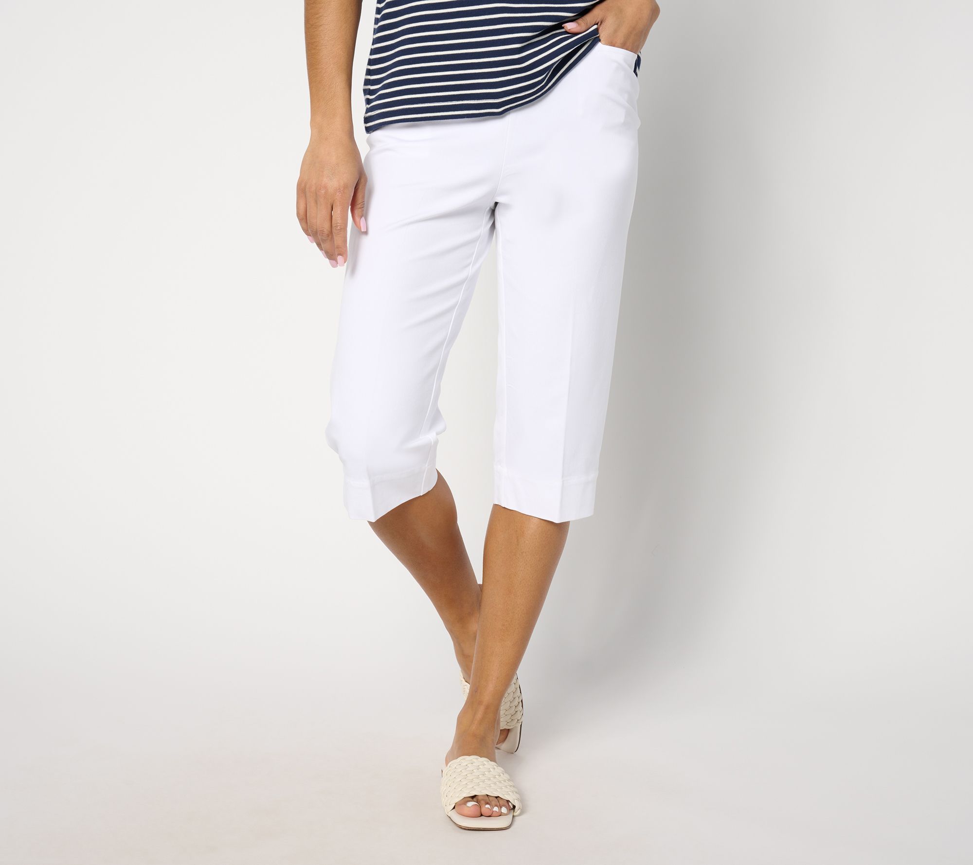 "As Is" Isaac Mizrahi Live! Regular 24/7 Stretch Pedal Pusher