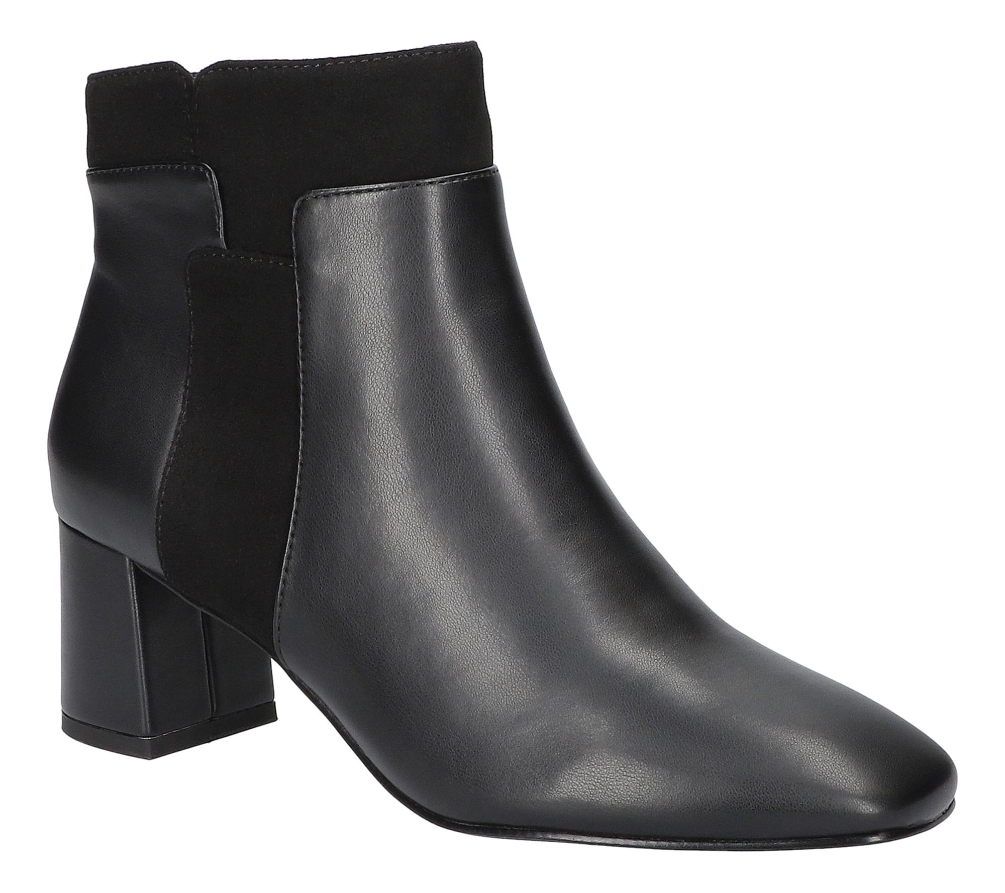 Bella Vita Square Toe Block Heel Dress Boots-Me dley