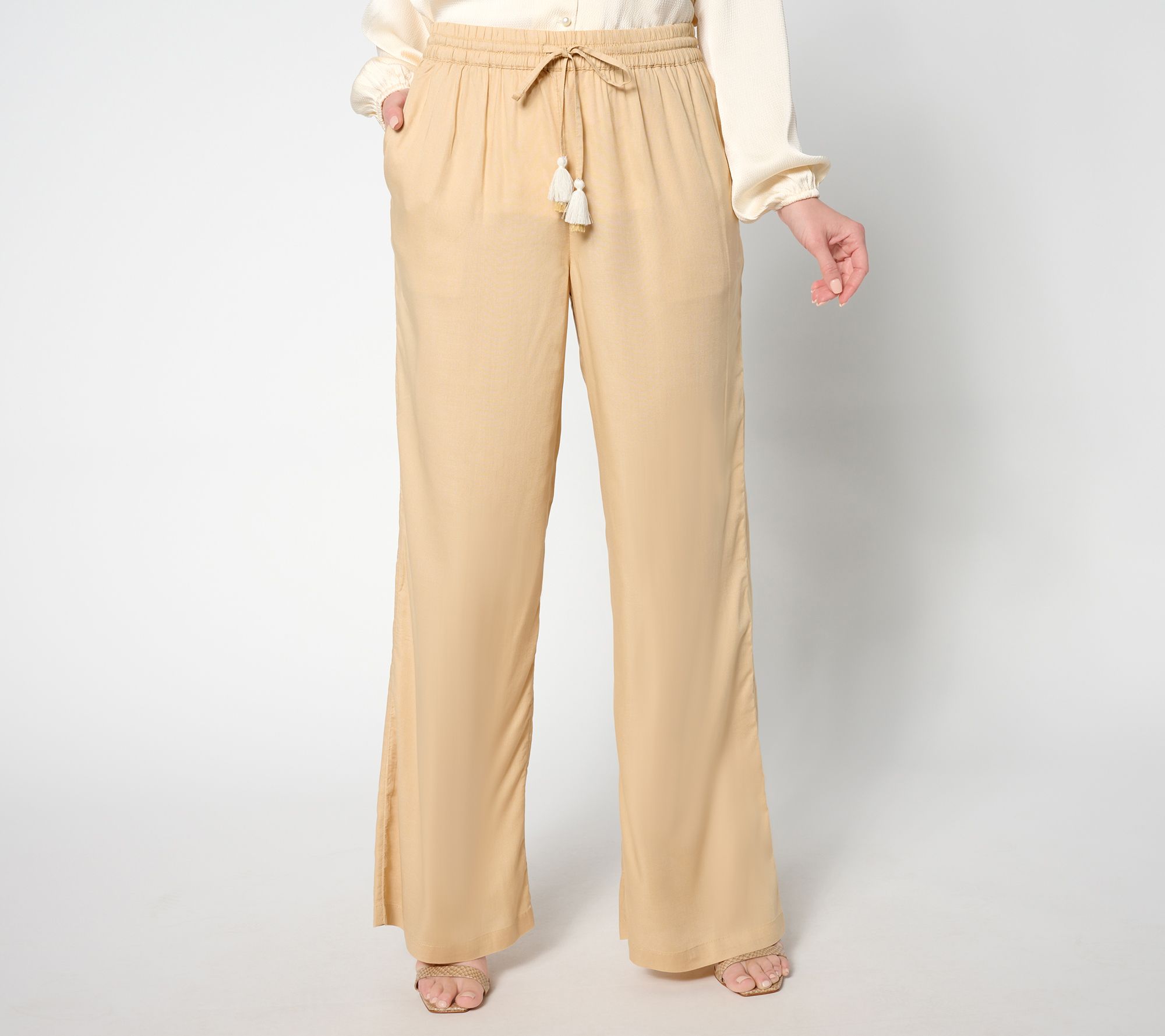 "As Is" BEAUTIFUL by Lawrence Zarian Regular Tassel Pull On Pant