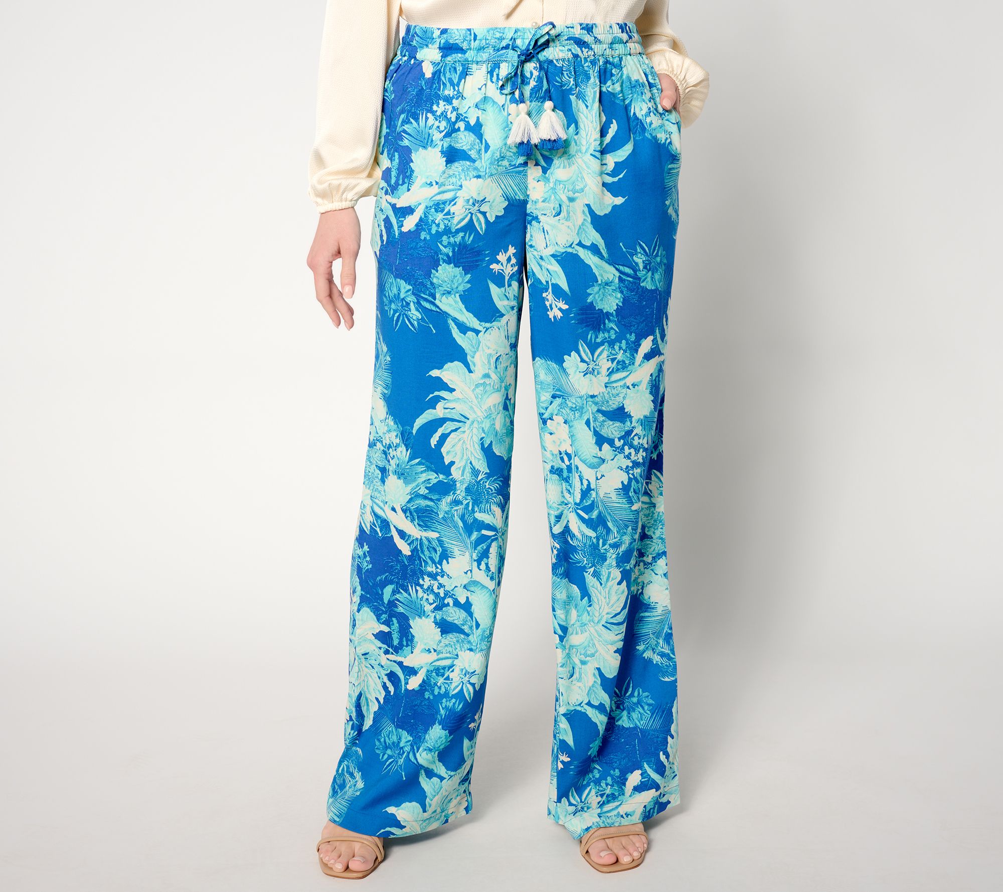 "As Is" BEAUTIFUL by Lawrence Zarian Regular Tassel Pull On Pant
