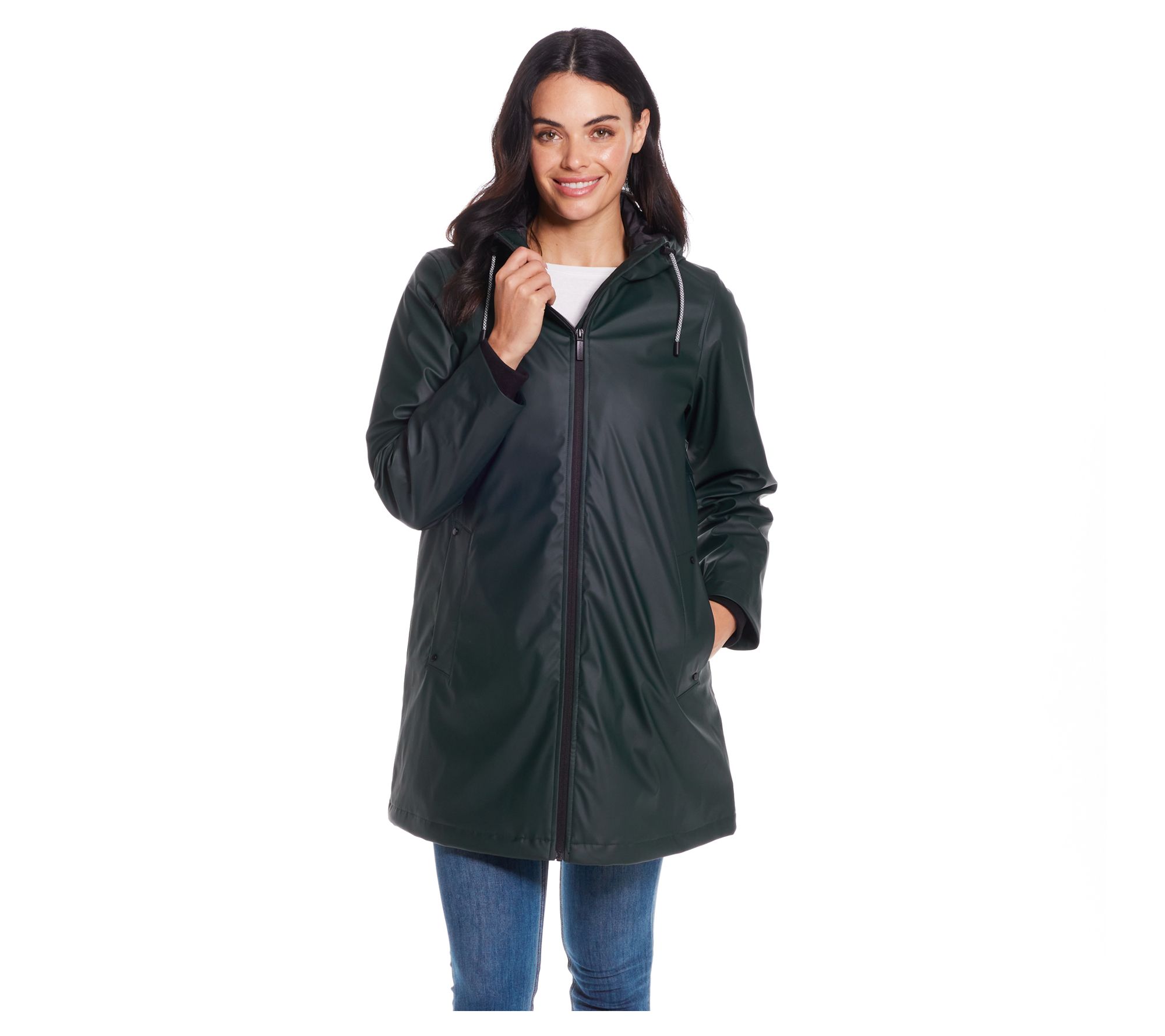 Weatherproof Hooded A-Line Rain Jacket