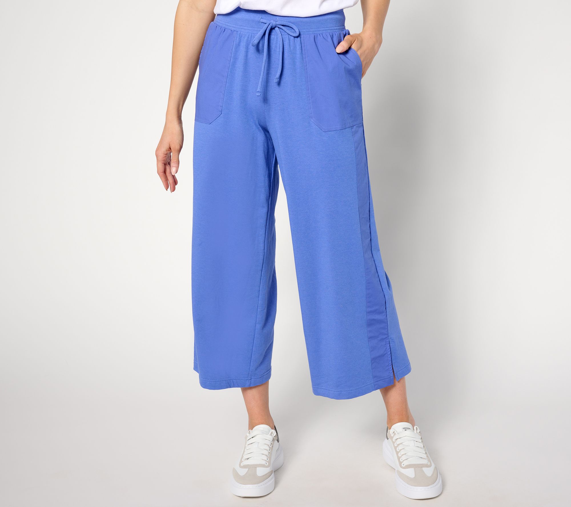 "As Is" zuda Z-Knit and Woven Petite Straight Leg Pant