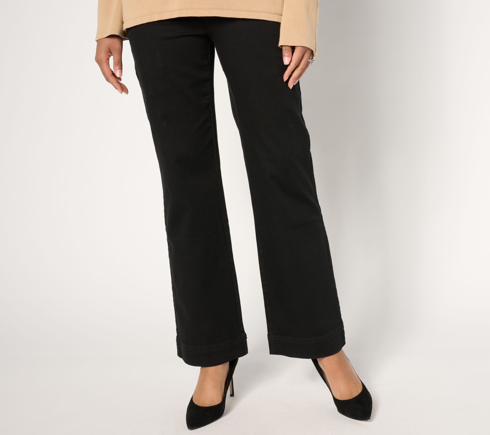 "As Is" Belle by Kim Gravel Reg TripleLuxe Twill Dressy Trouser Jean