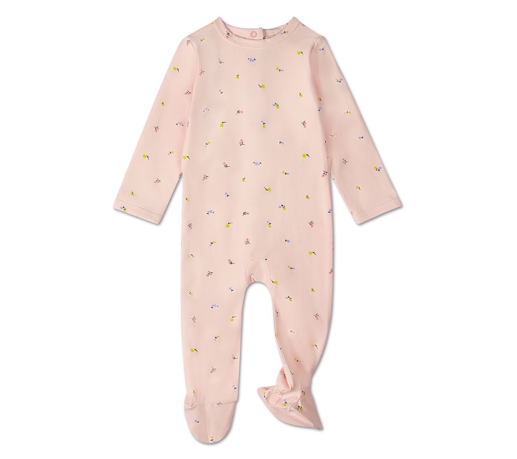 MiniMoi Girls Cotton Blossoming Florals Footie