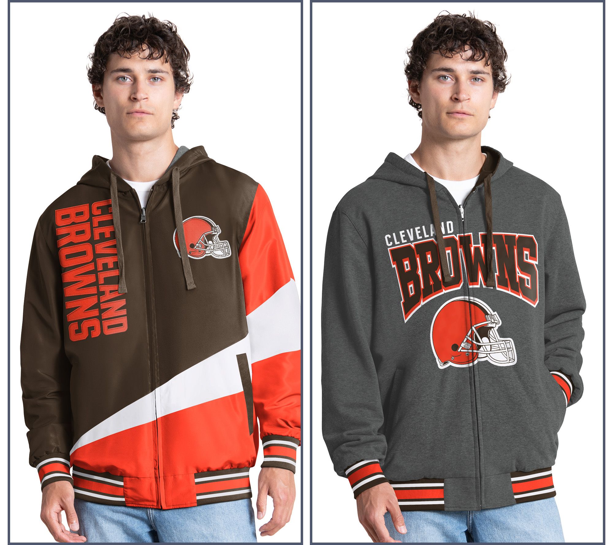 NFL Officially Licensed Reversible Full Zip Hooded Jacket