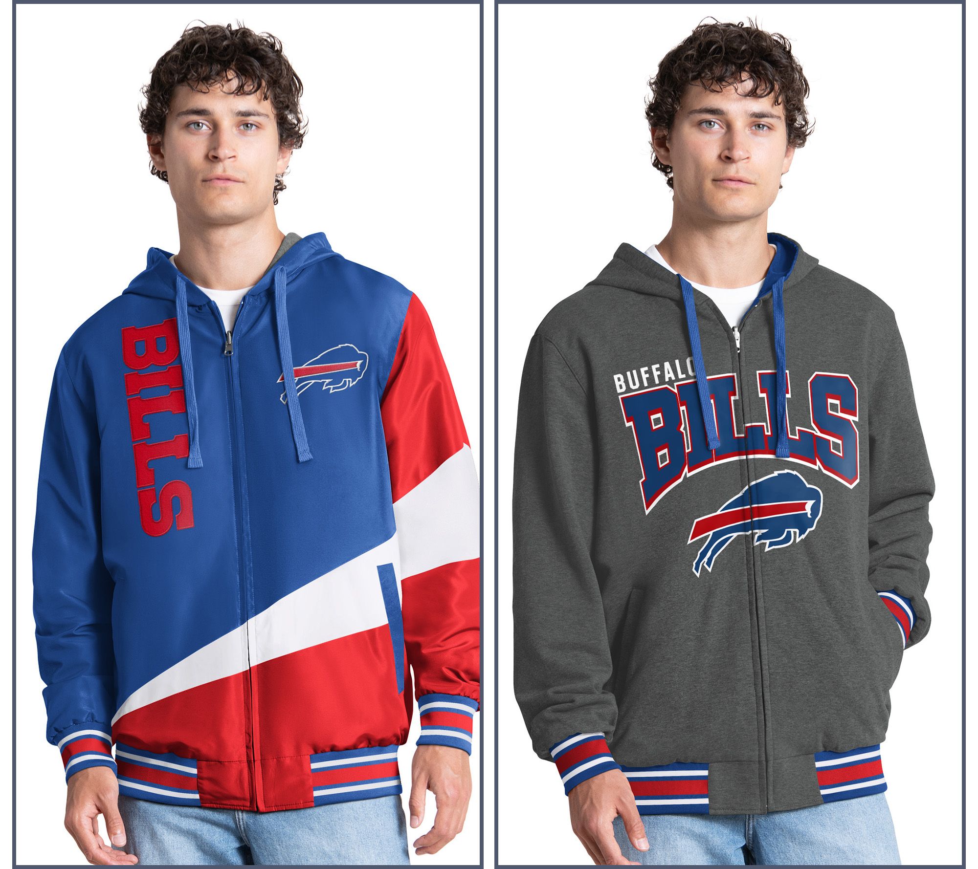 NFL Officially Licensed Reversible Full Zip Hooded Jacket