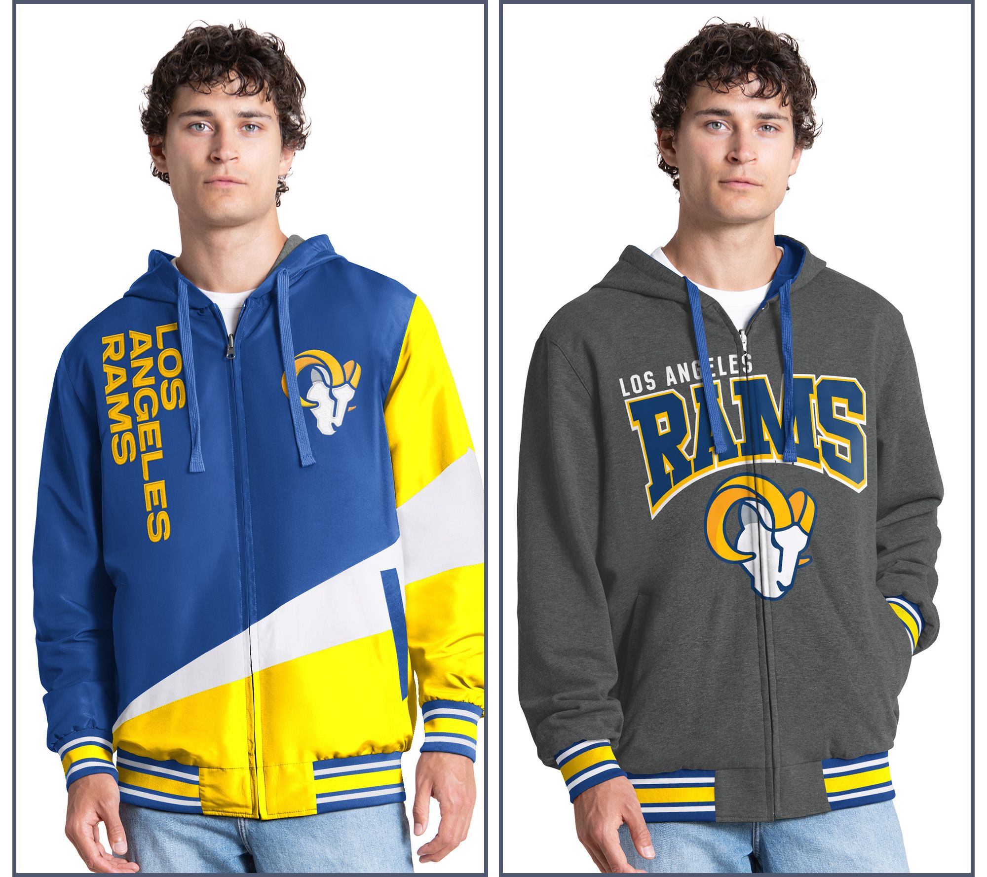 NFL Officially Licensed Reversible Full Zip Hooded Jacket