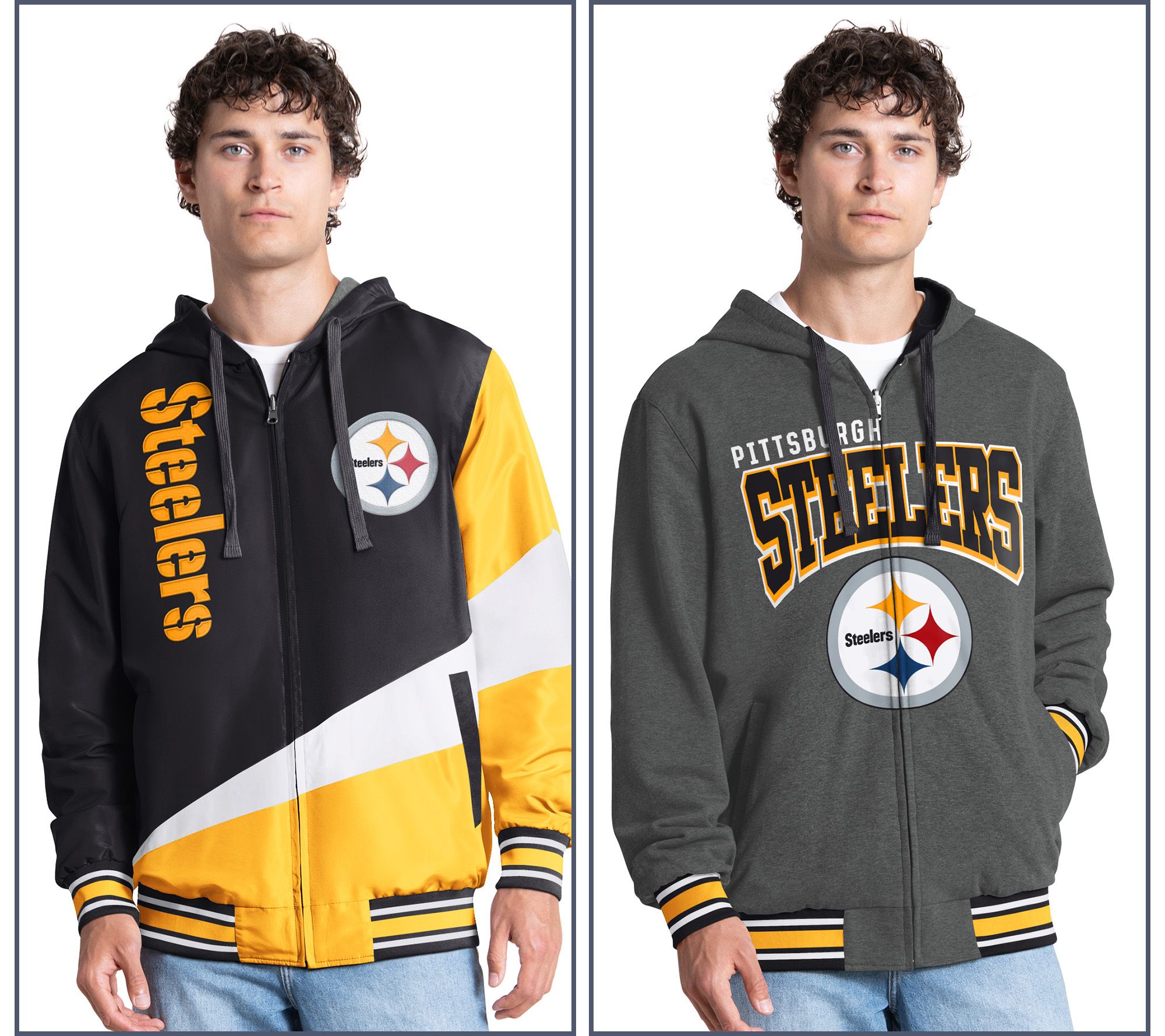 NFL Officially Licensed Reversible Full Zip Hooded Jacket
