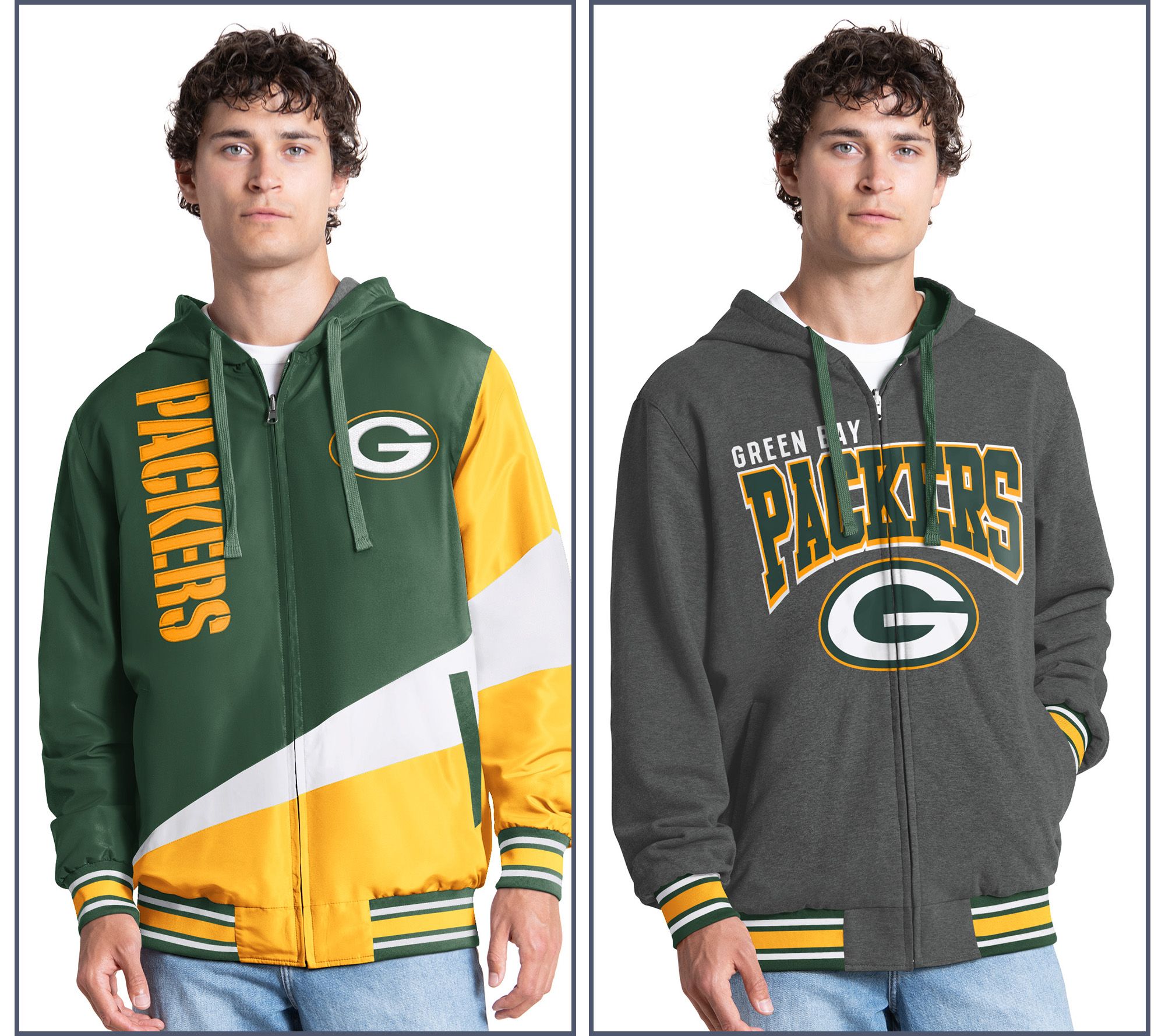 NFL Officially Licensed Reversible Full Zip Hooded Jacket