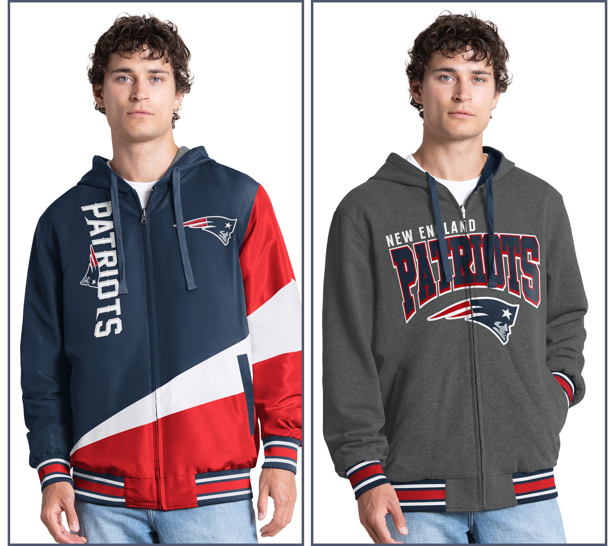 NFL Officially Licensed Reversible Full Zip Hooded Jacket