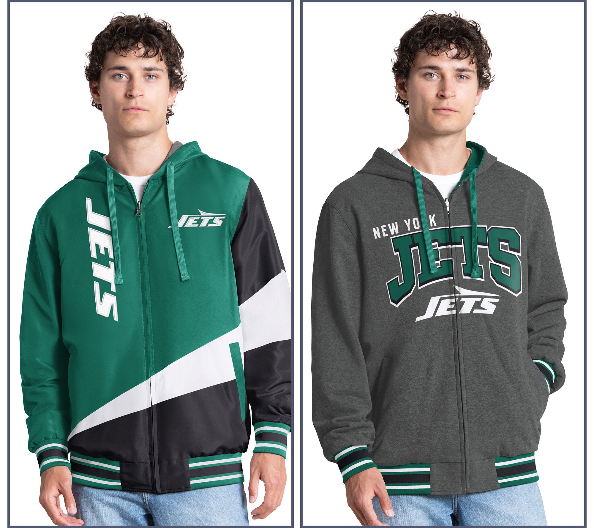 NFL Officially Licensed Reversible Full Zip Hooded Jacket