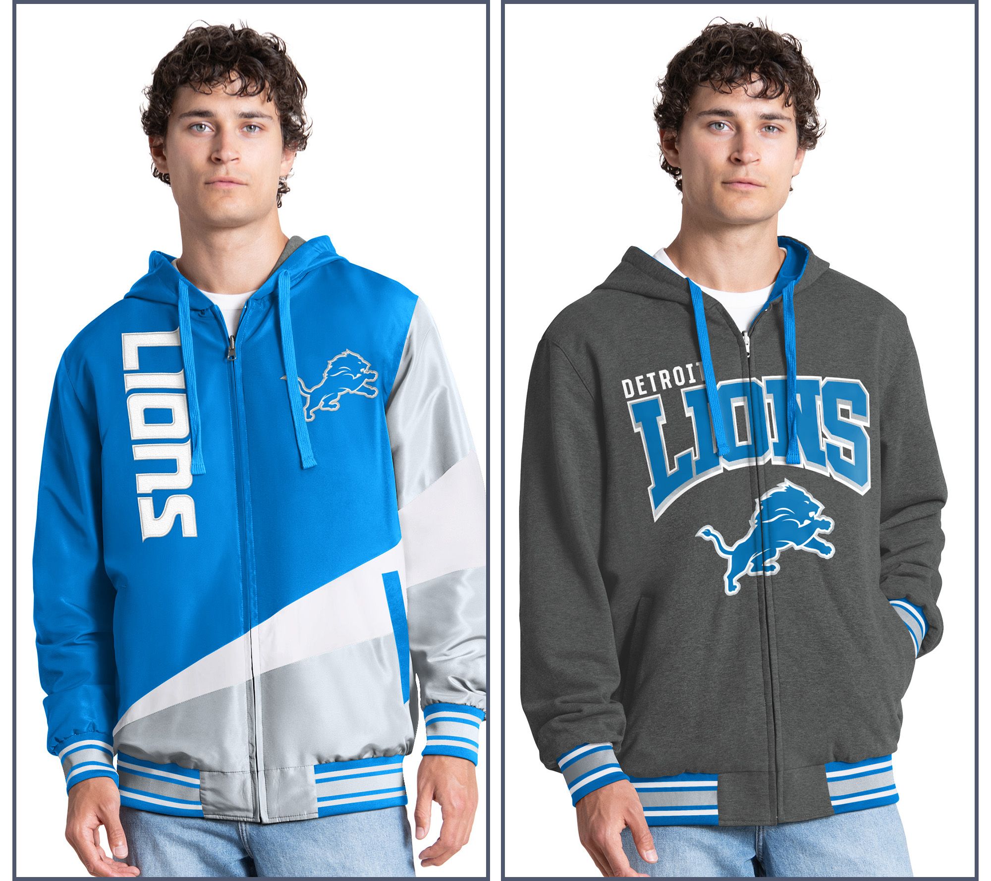 NFL Officially Licensed Reversible Full Zip Hooded Jacket