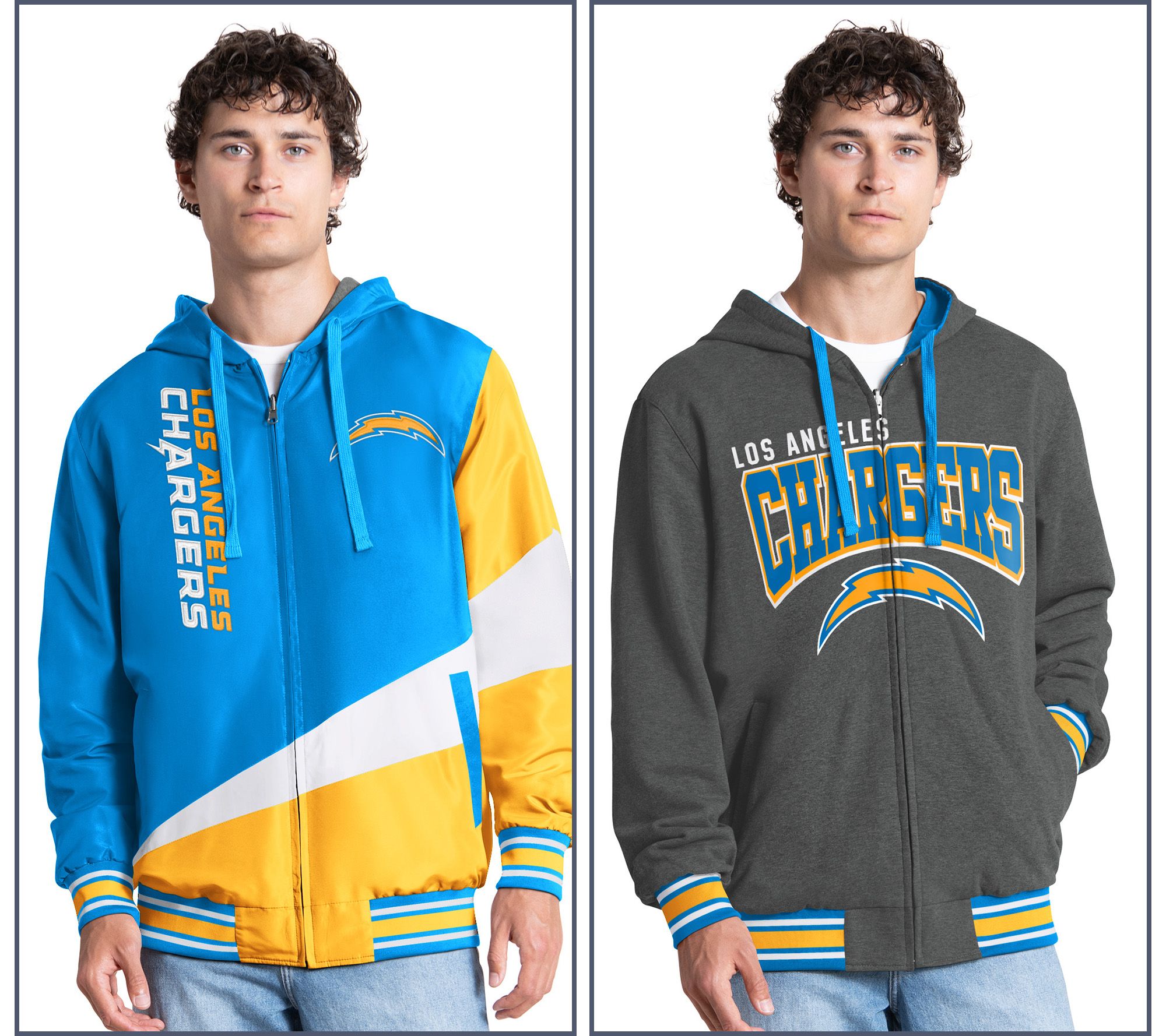 NFL Officially Licensed Reversible Full Zip Hooded Jacket