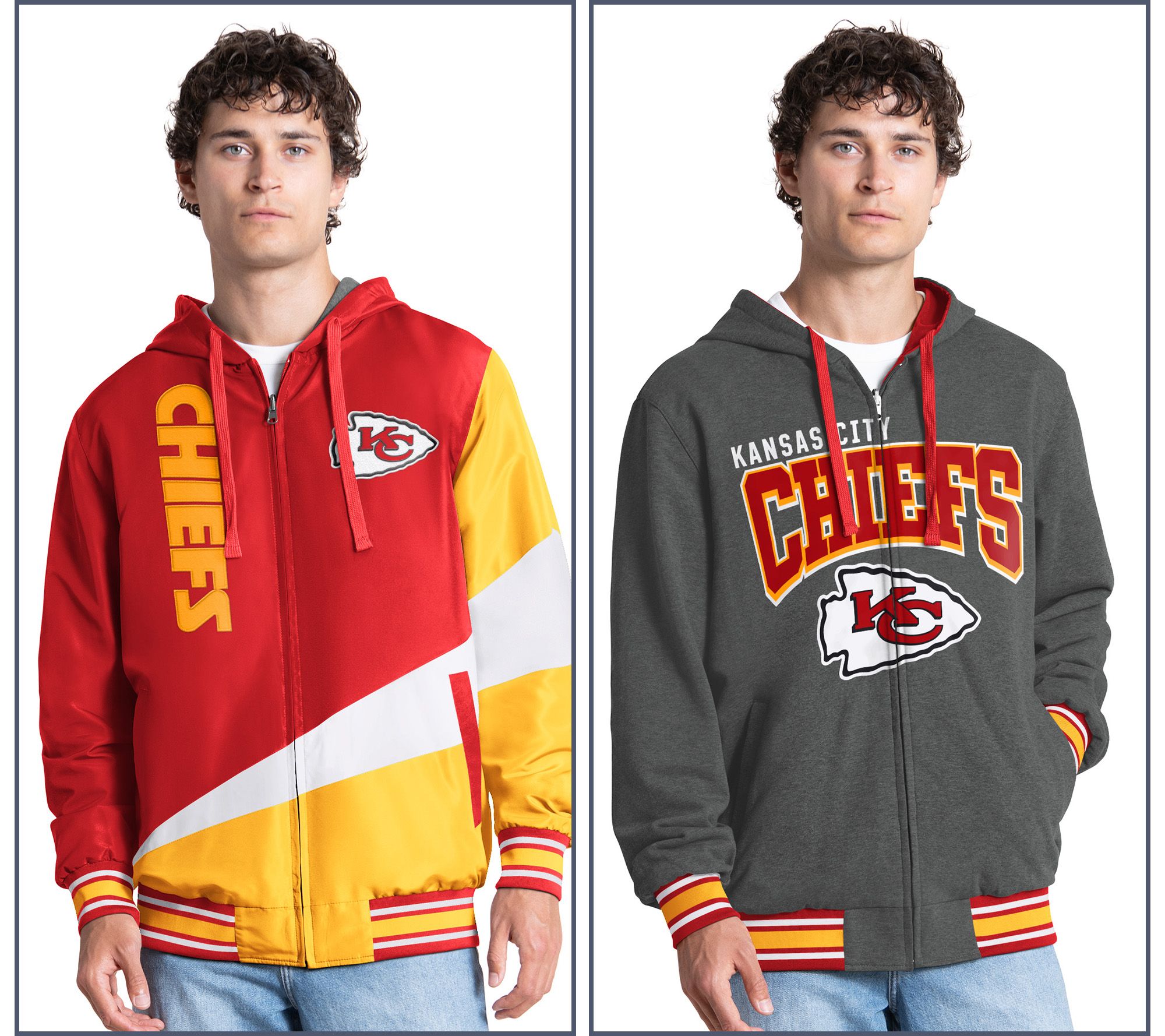 NFL Officially Licensed Reversible Full Zip Hooded Jacket