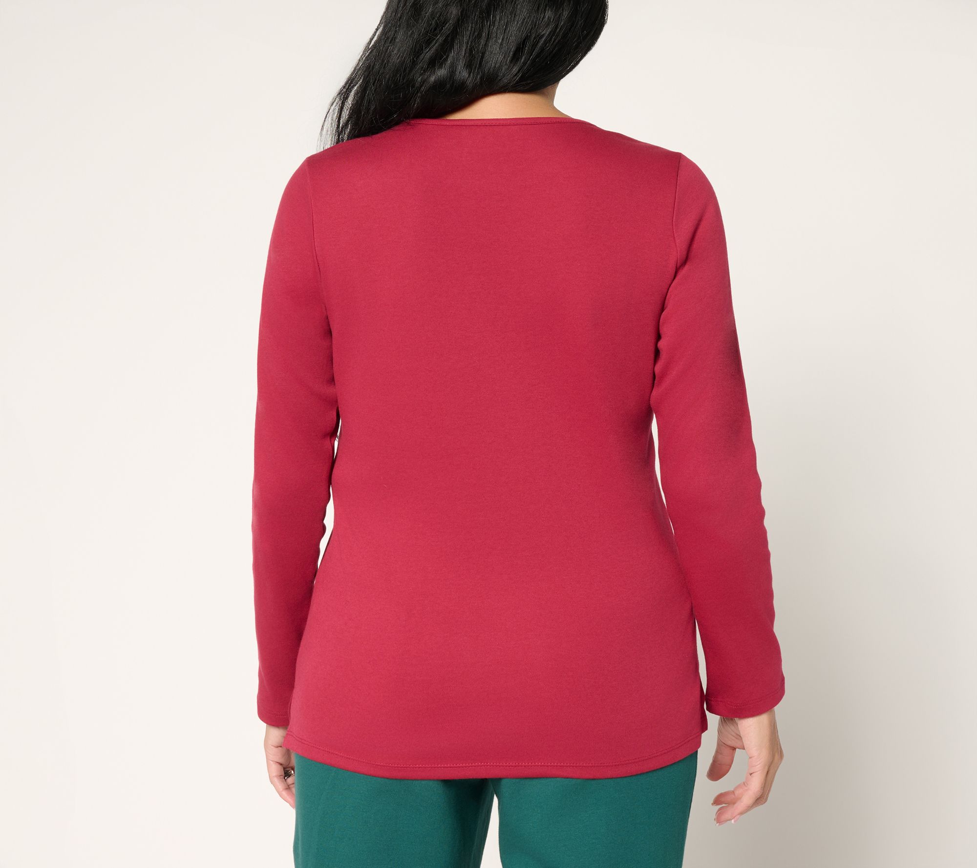 Quaker Factory Stitch in Time Fall Fauna Long Sleeve Top - QVC.com