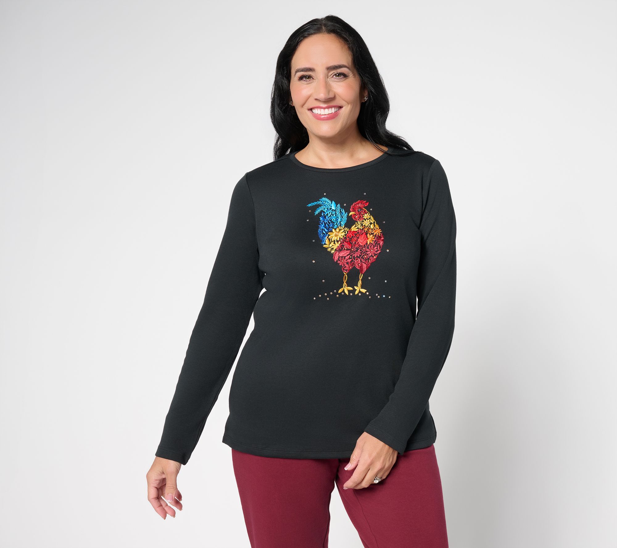 Quaker Factory Stitch in Time Fall Fauna Long Sleeve Top