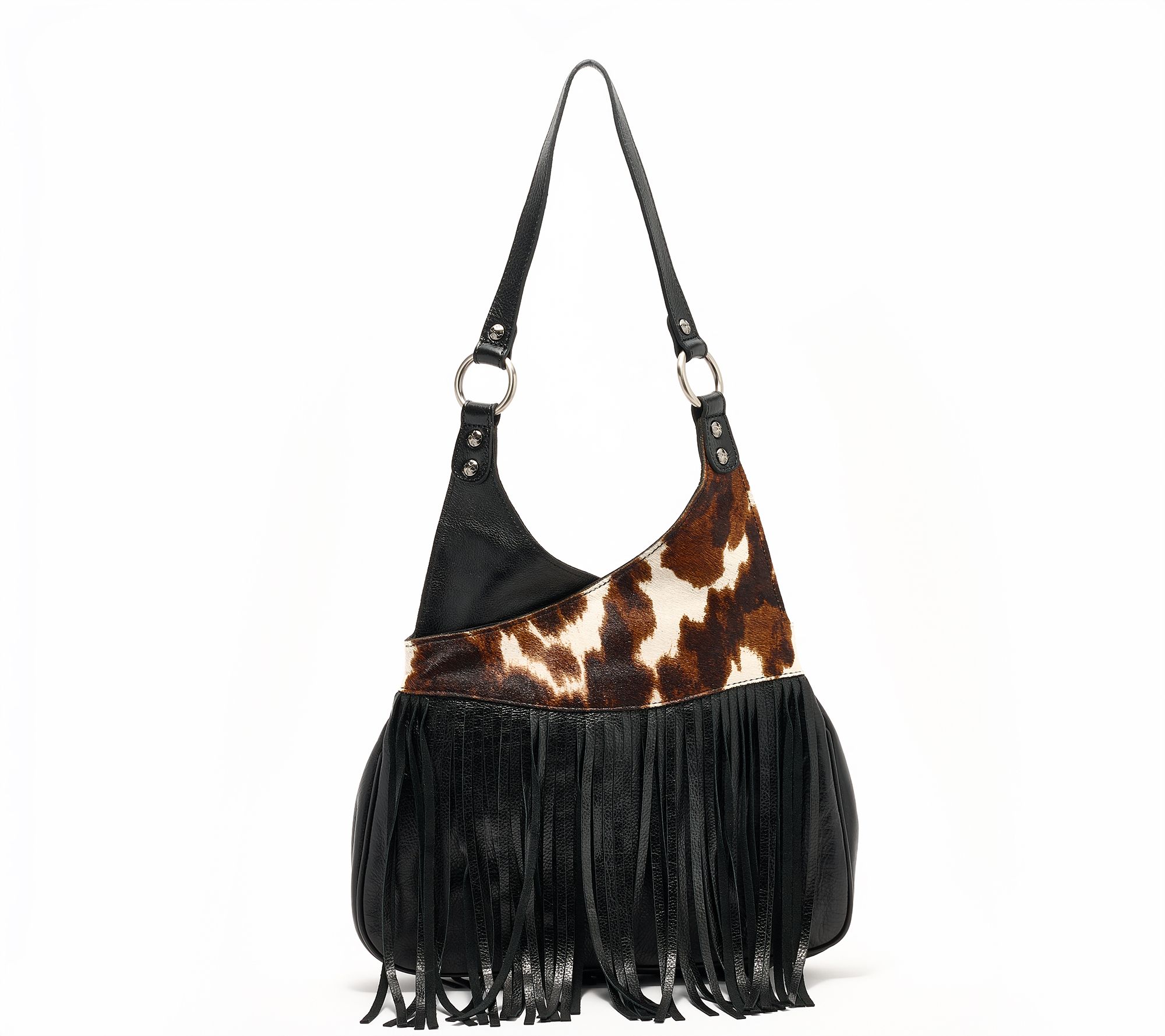Patricia Nash Cavalino Pienza Leather Fringe Shoulder Bag