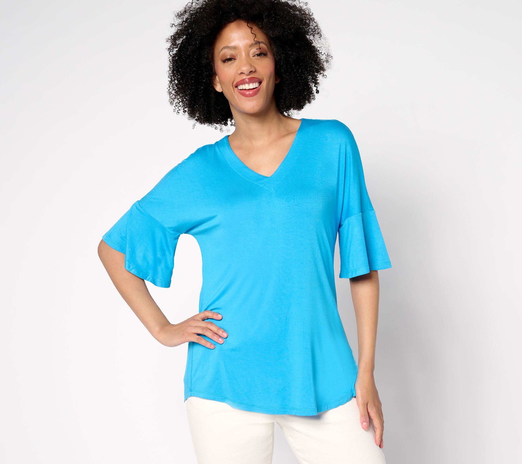 "As Is" Brandis Dress Out Loud Flutter Sleeve Top