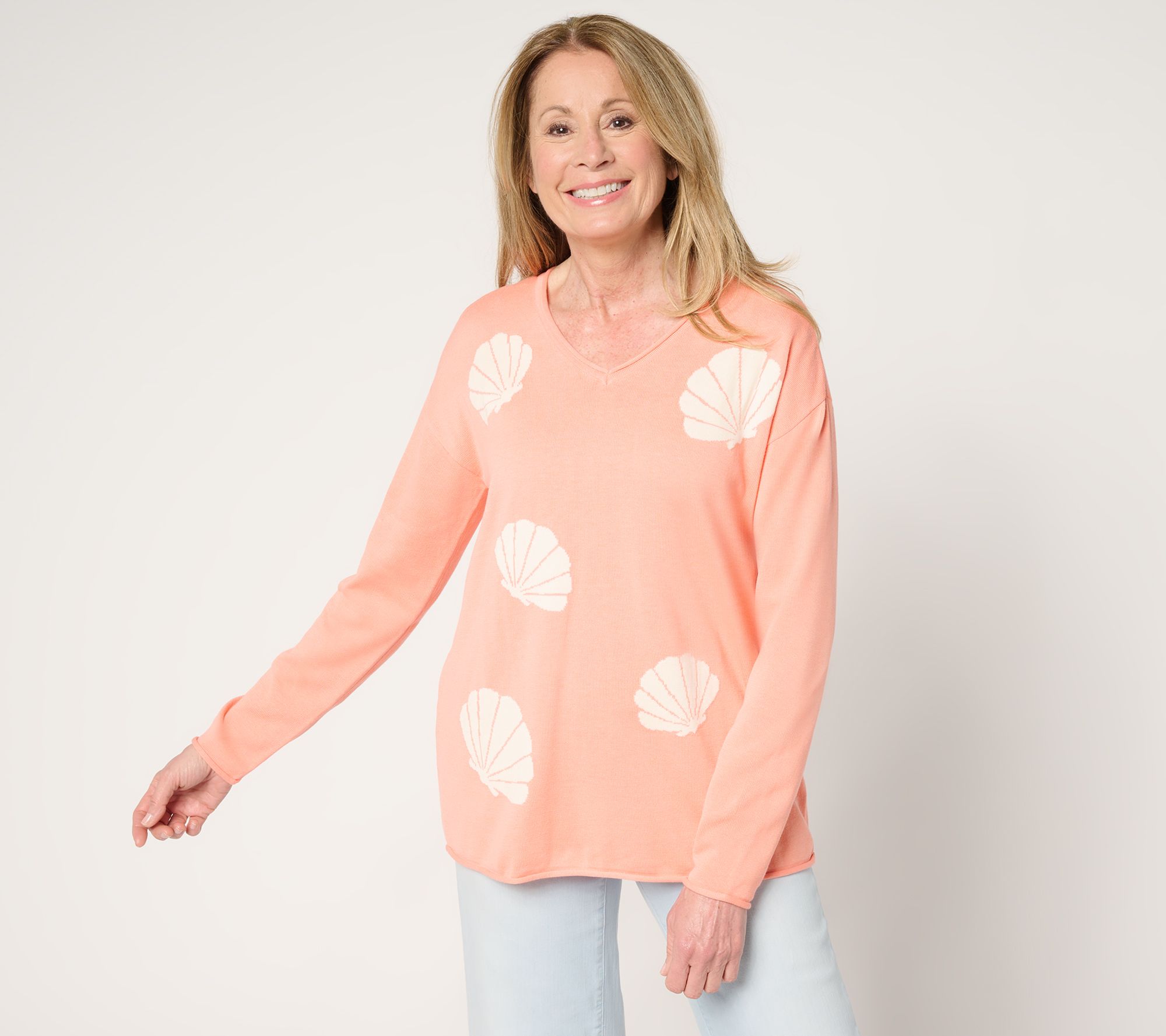 "As Is" Belle Beach by Kim Gravel Cute as Shell Sweater