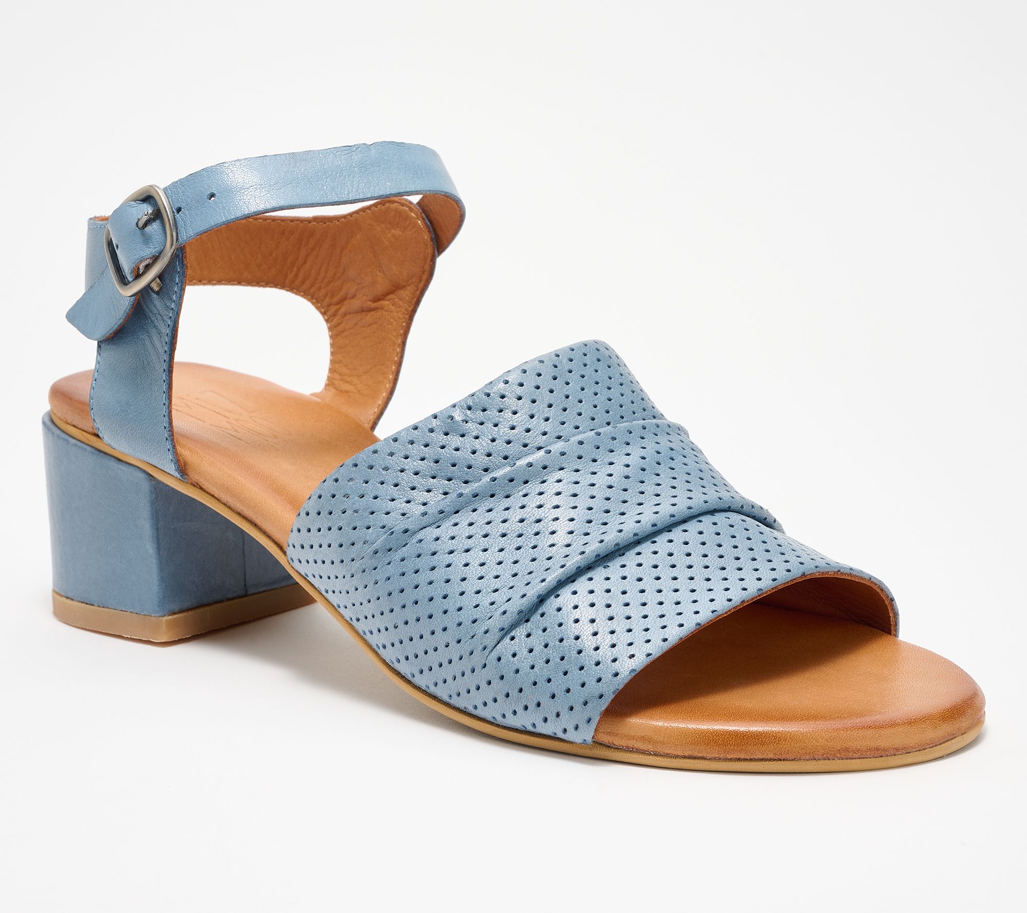 "As Is" Miz Mooz Leather Ankle Strap Heeled Sandals- Rainie