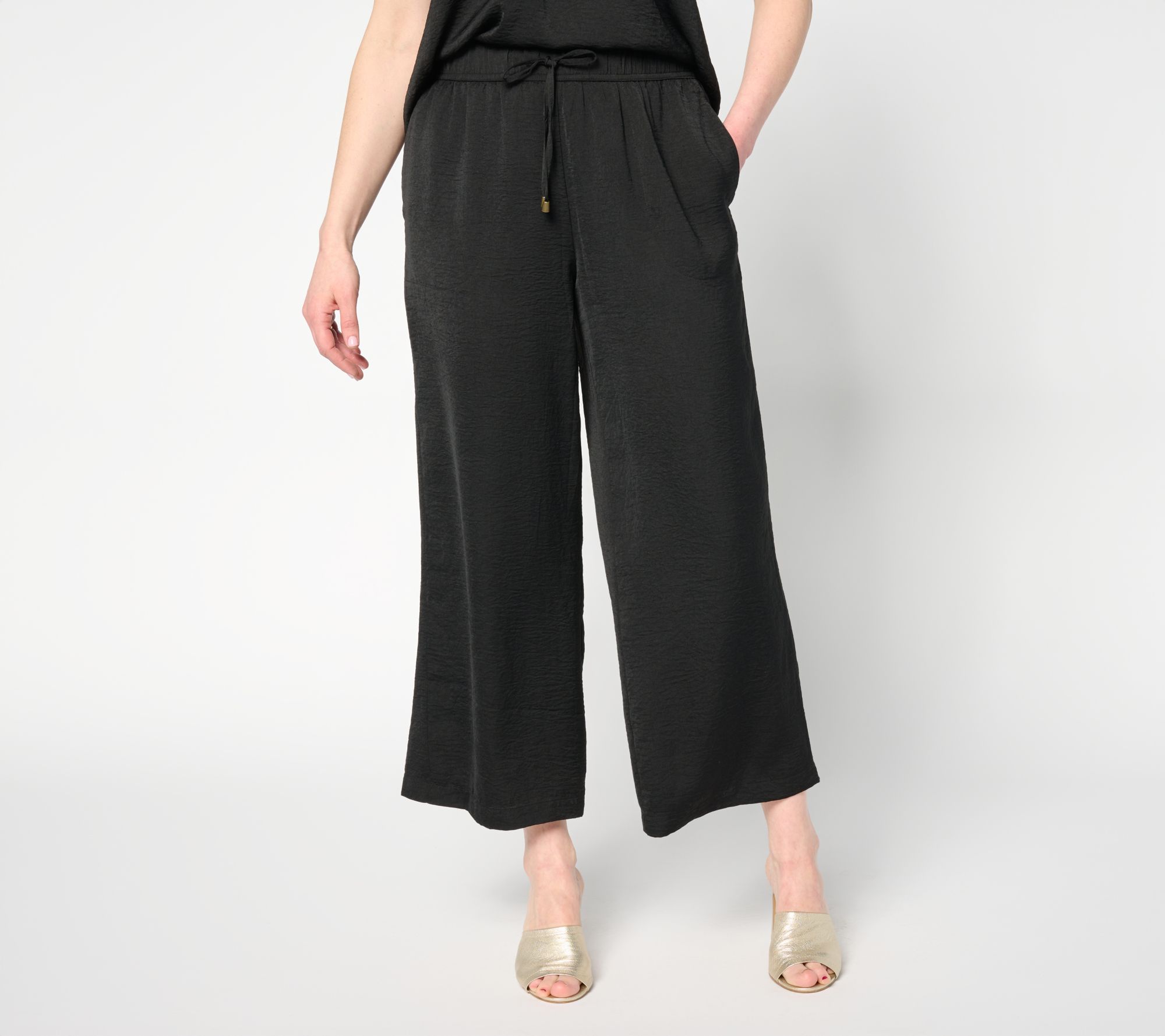 "As Is" nicole by Nicole Miller Regular Pull-On Ankle Drawstring Pant