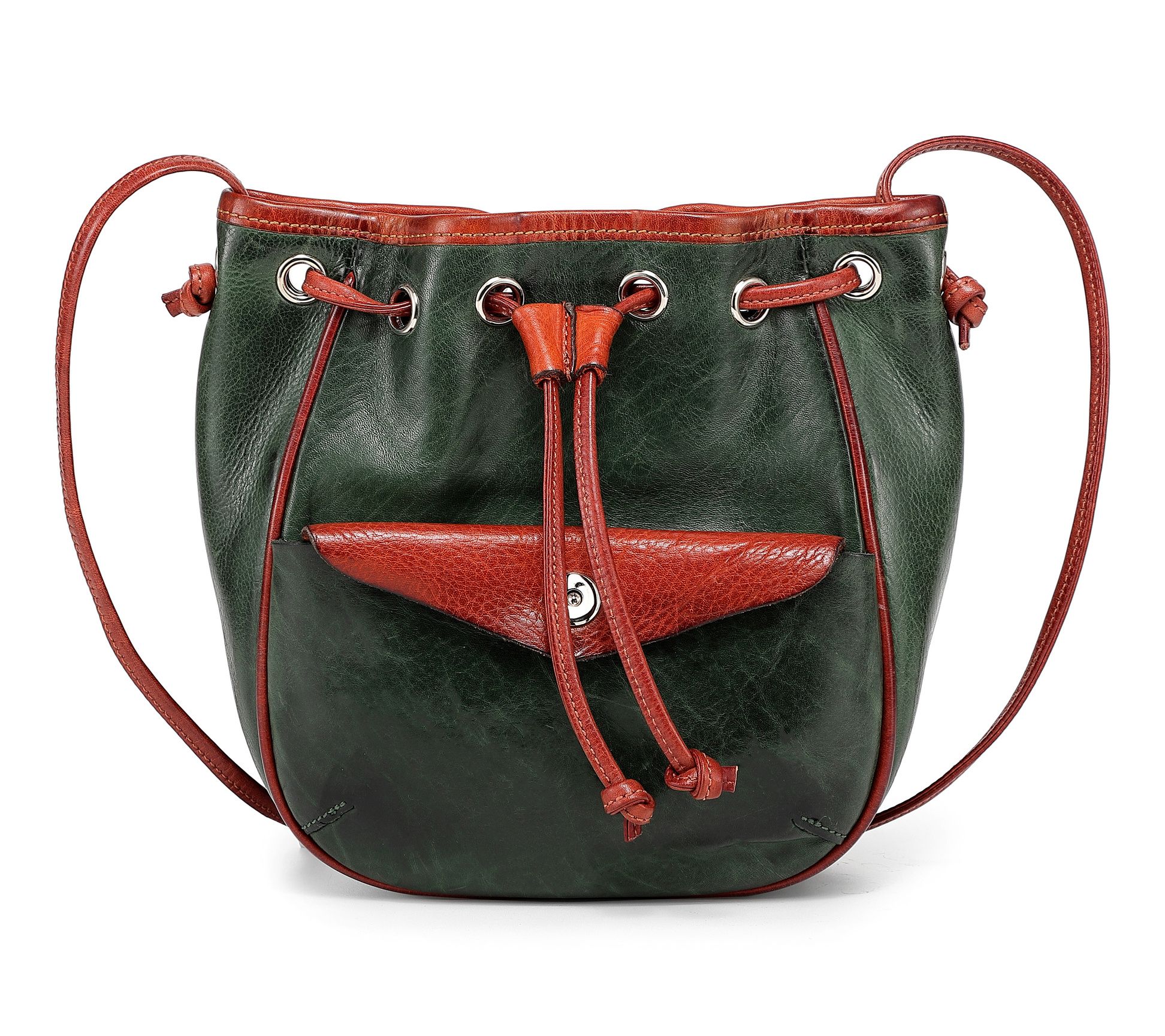 Old Trend Snapper Leather Convertible Bucket Crossbody