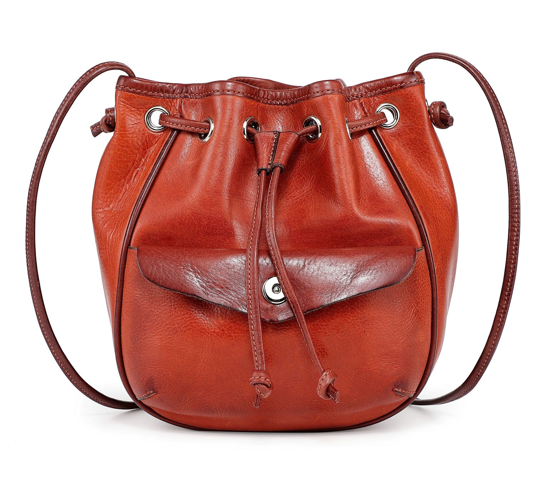 Old Trend Snapper Leather Convertible Bucket Crossbody