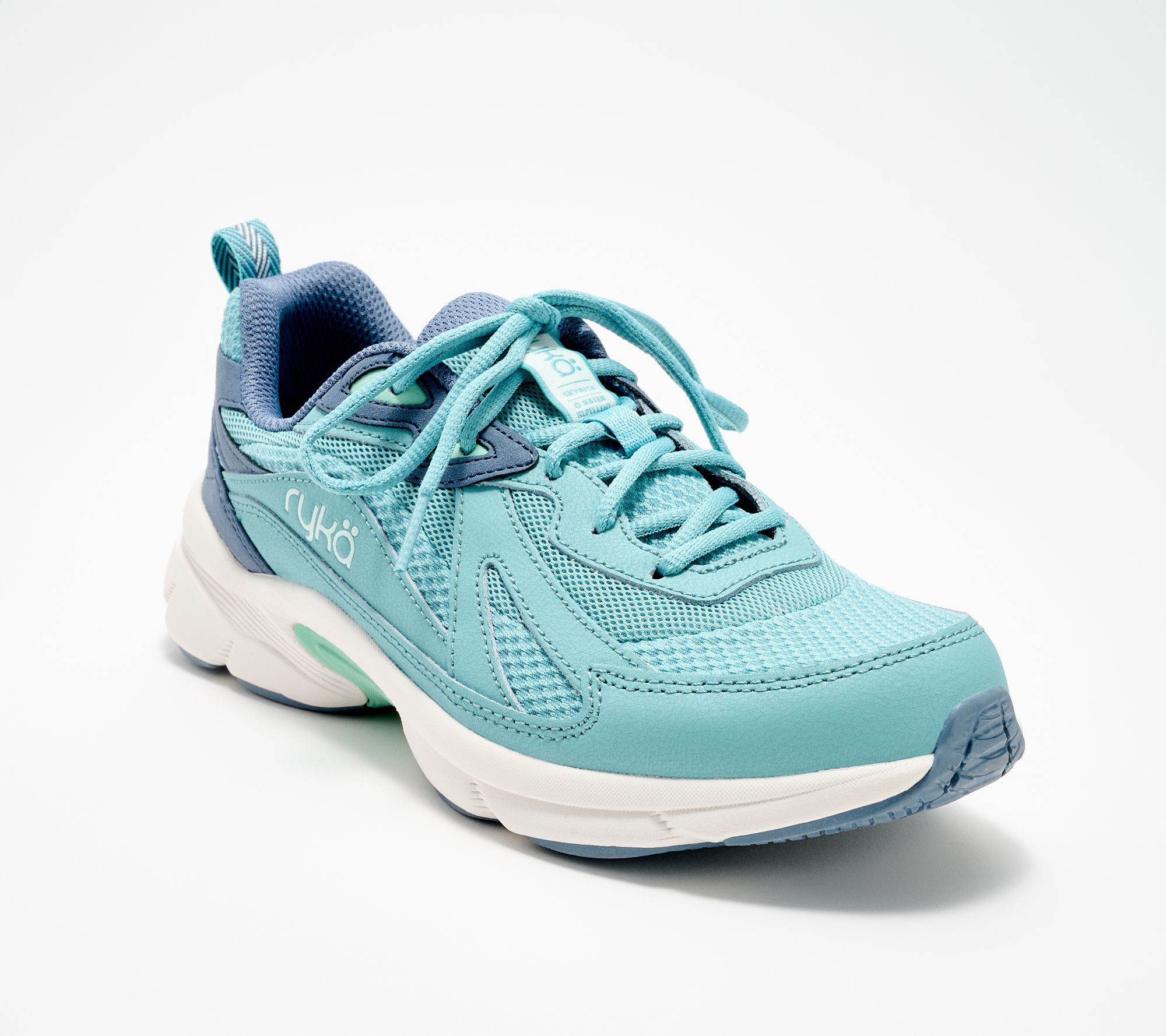  "As Is" Ryka Water-Repellent Lace-Up Walking Sneakers - Skyrise