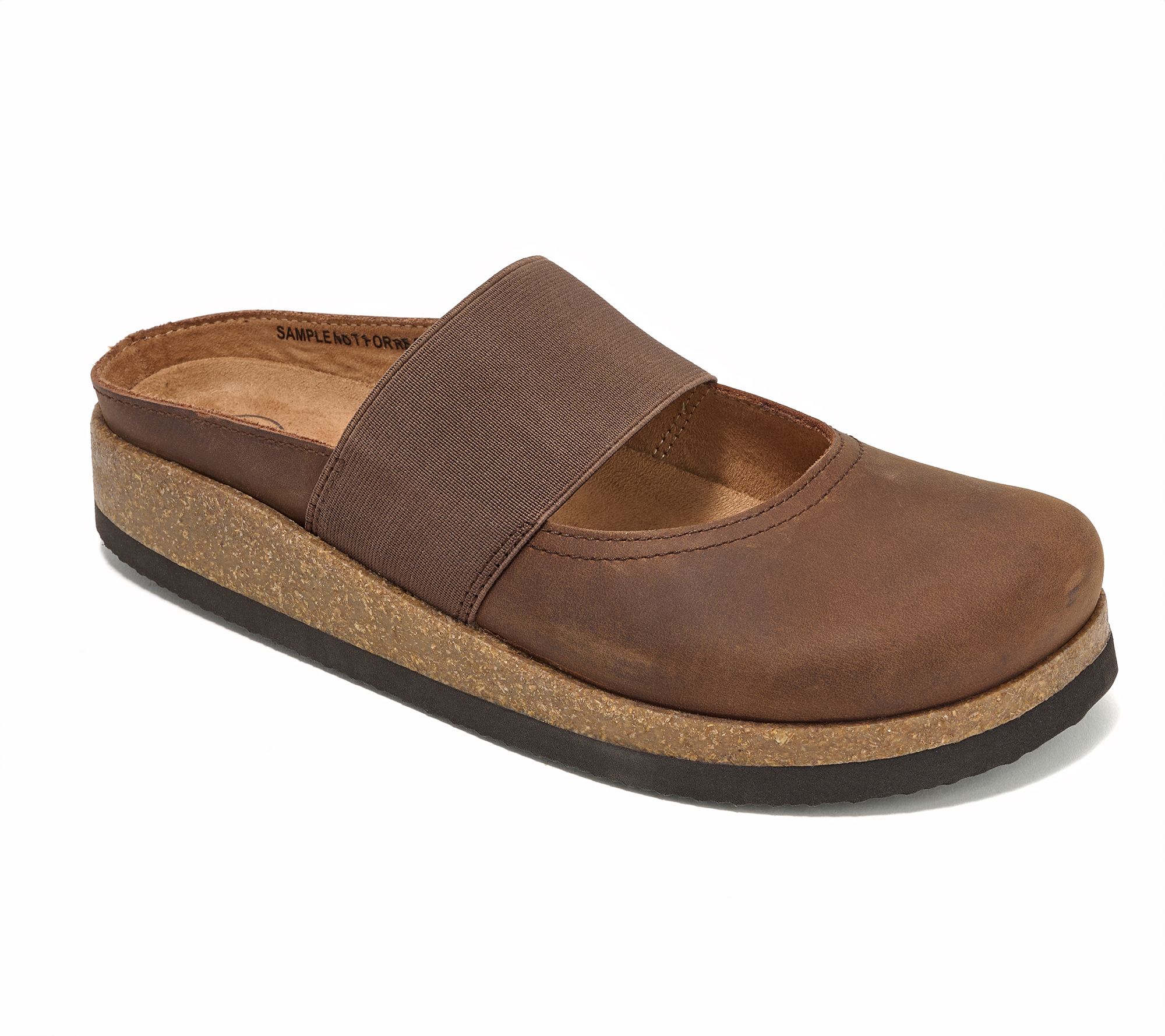 White Mountain Leather Slip-On Clogs - Bassi