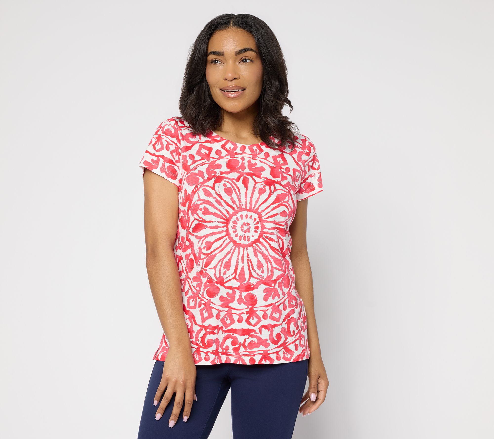 Belle by Kim Gravel Slub Knit Santorini Tile Top