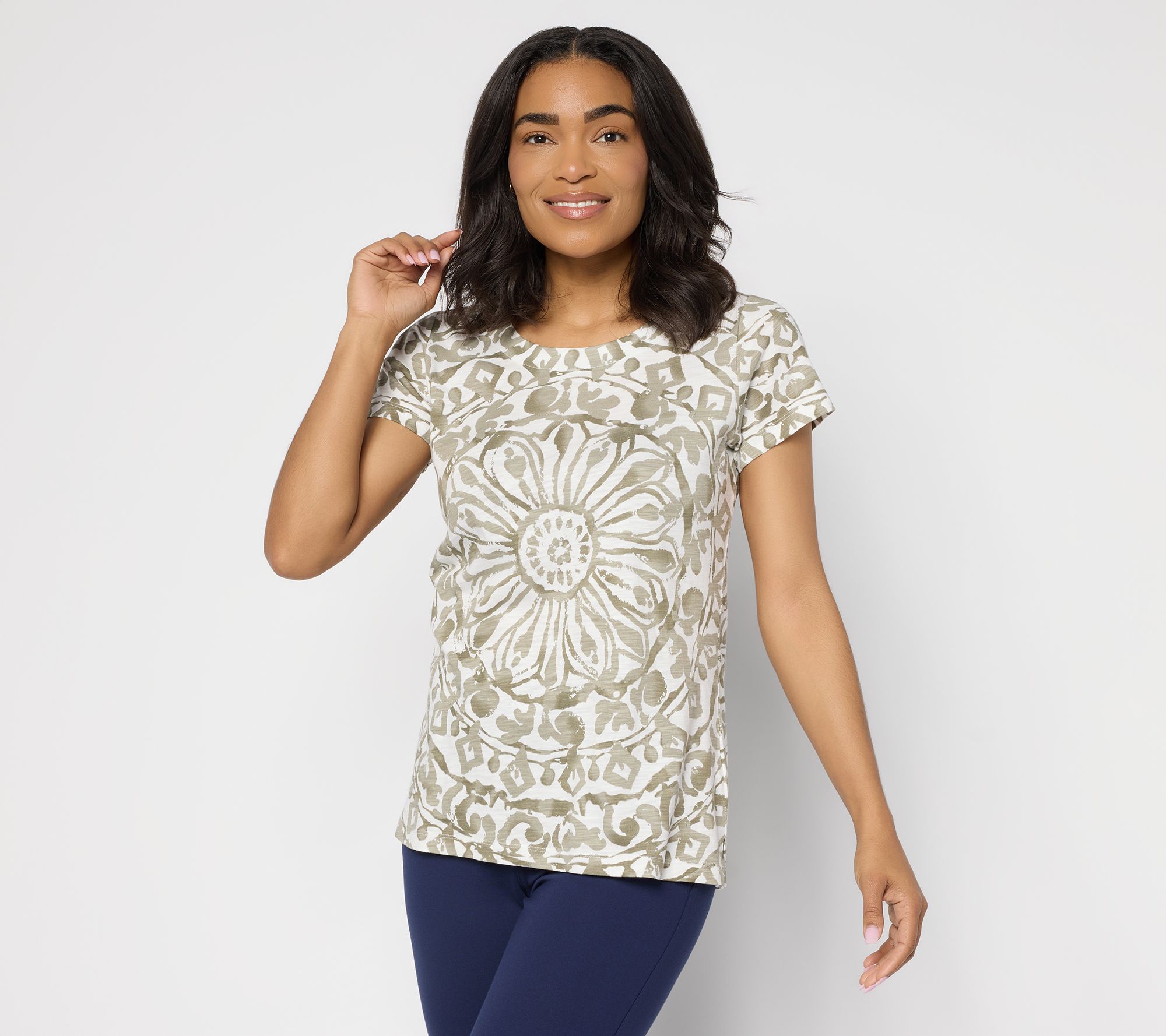 Belle by Kim Gravel Slub Knit Santorini Tile Top