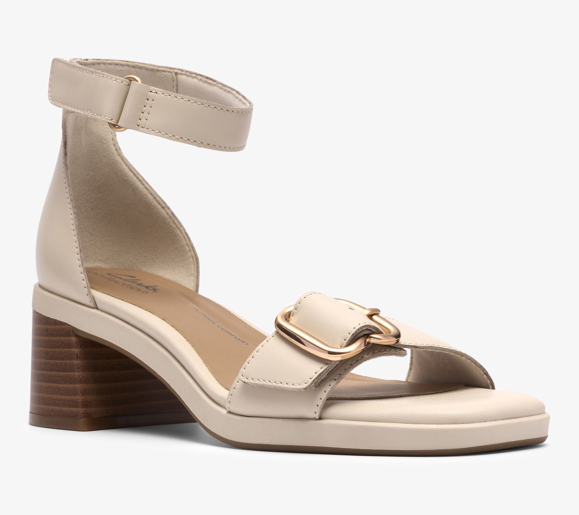 Clarks Collection Leather Heeled Sandals-Jaylan Dream
