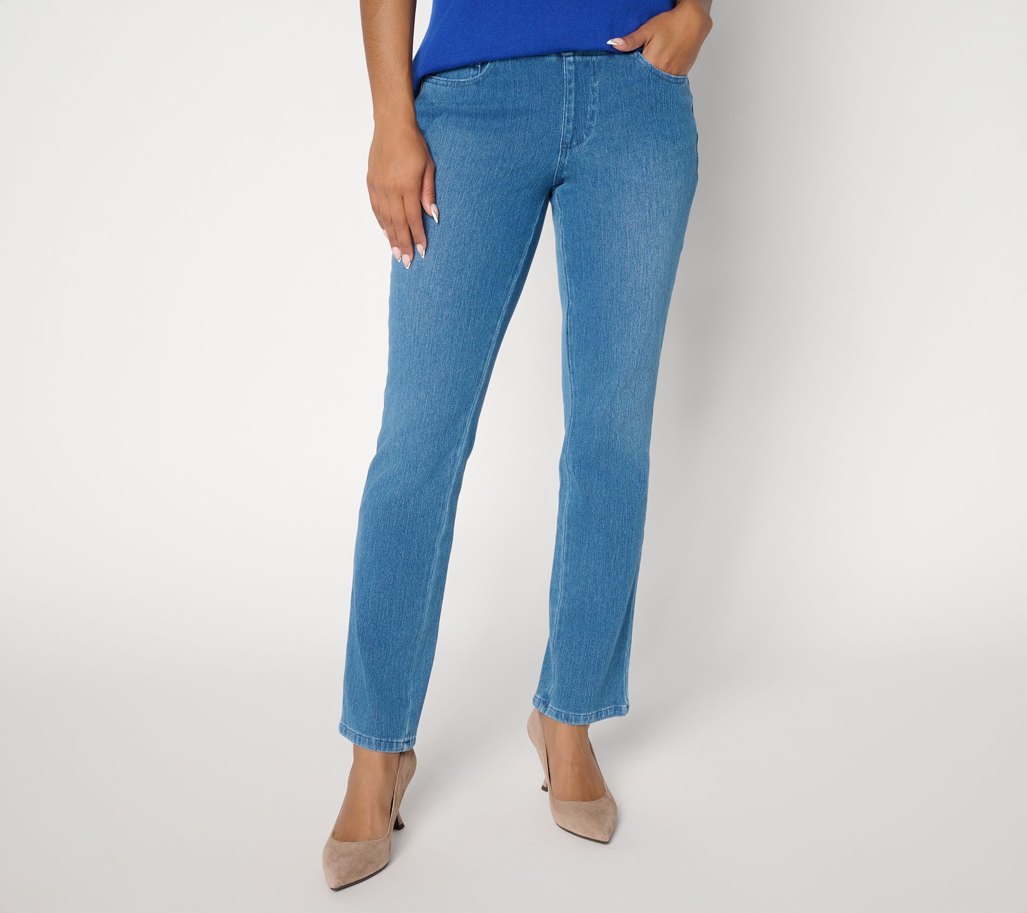  "As Is" Belle by Kim Gravel Pet Flexibelle Straight-Leg BelleCurve Jean