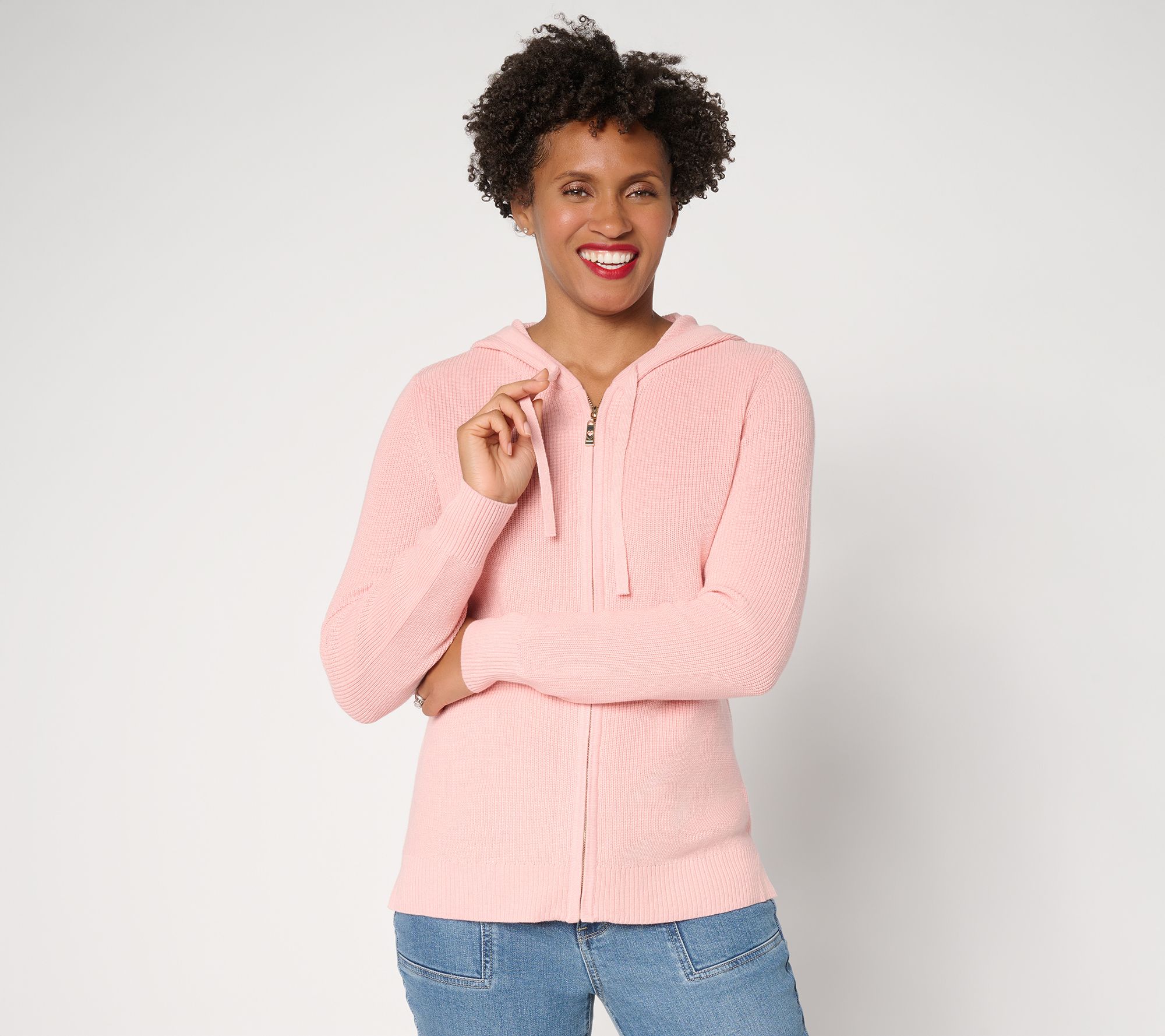 "As Is" Belle by Kim Gravel Skinny Shaker Knit Hoodie