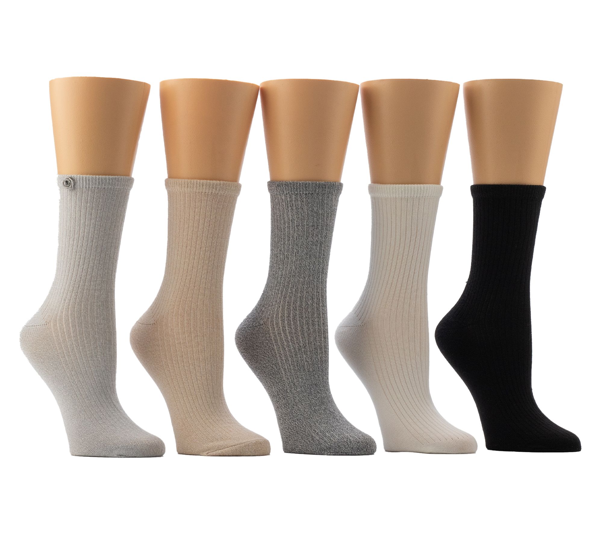 Ann Taylor Essentials So Soft Demi Crew Sock -5 Pack