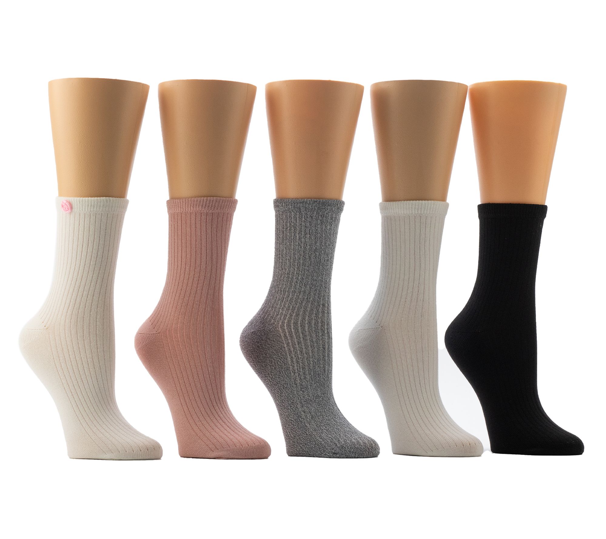 Ann Taylor Essentials So Soft Demi Crew Sock -5 Pack