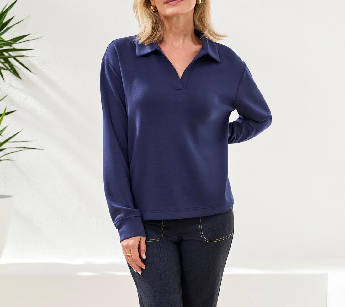 Tribal Techno Lux Scuba Johnny Collar Top