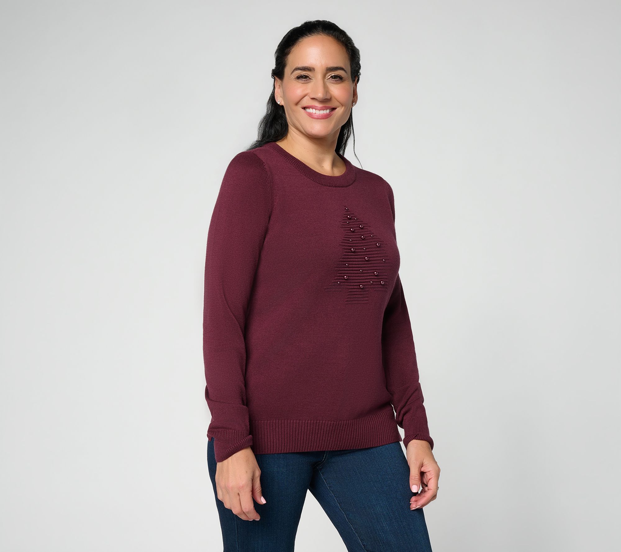  Jingle Belles by Kim Gravel White Christmas Tree Sweater